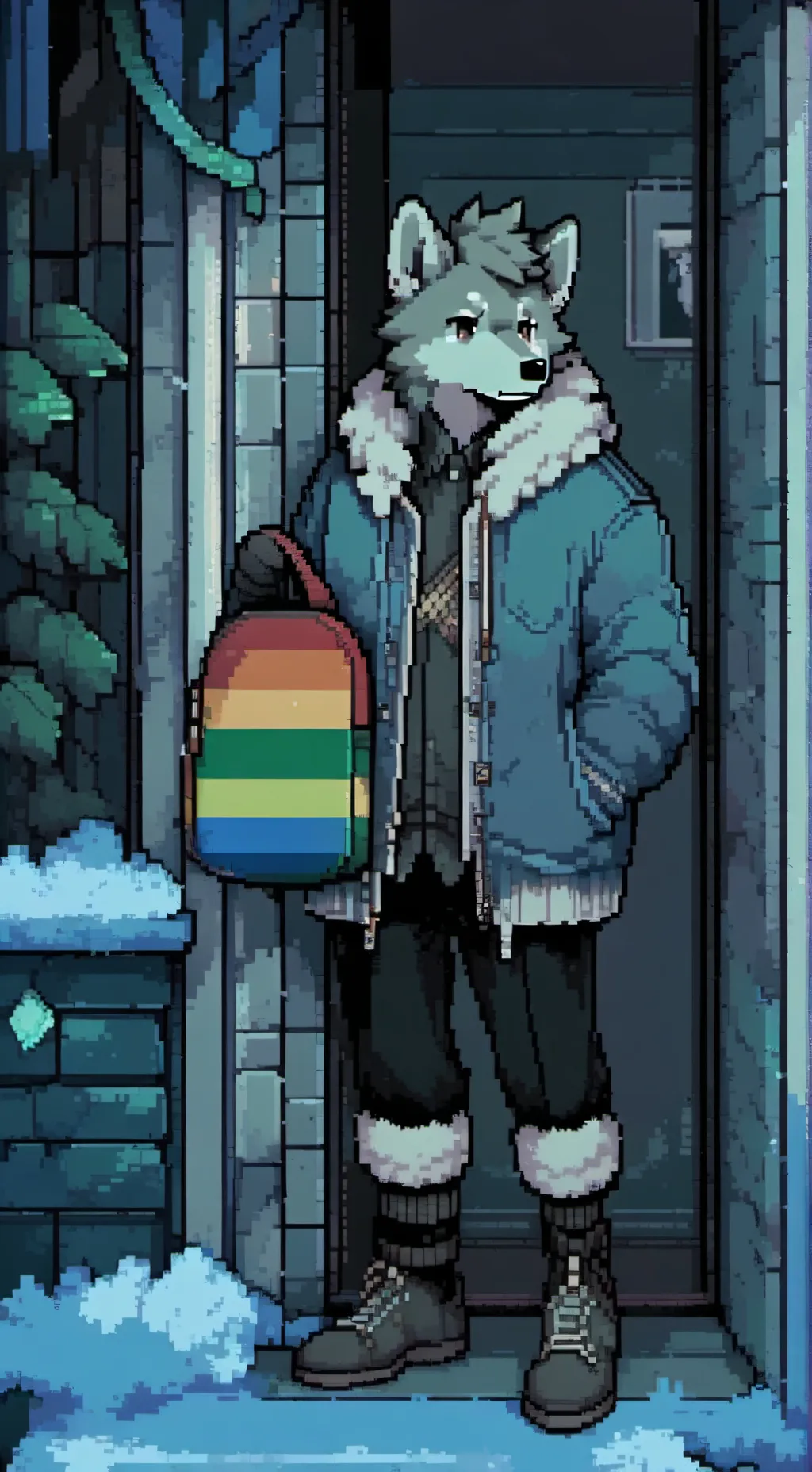 ai character: Furry background
