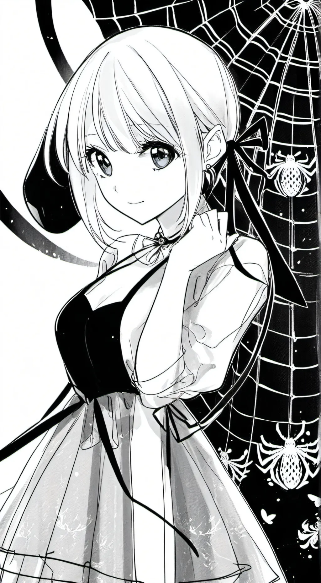 ai character: spider girl background