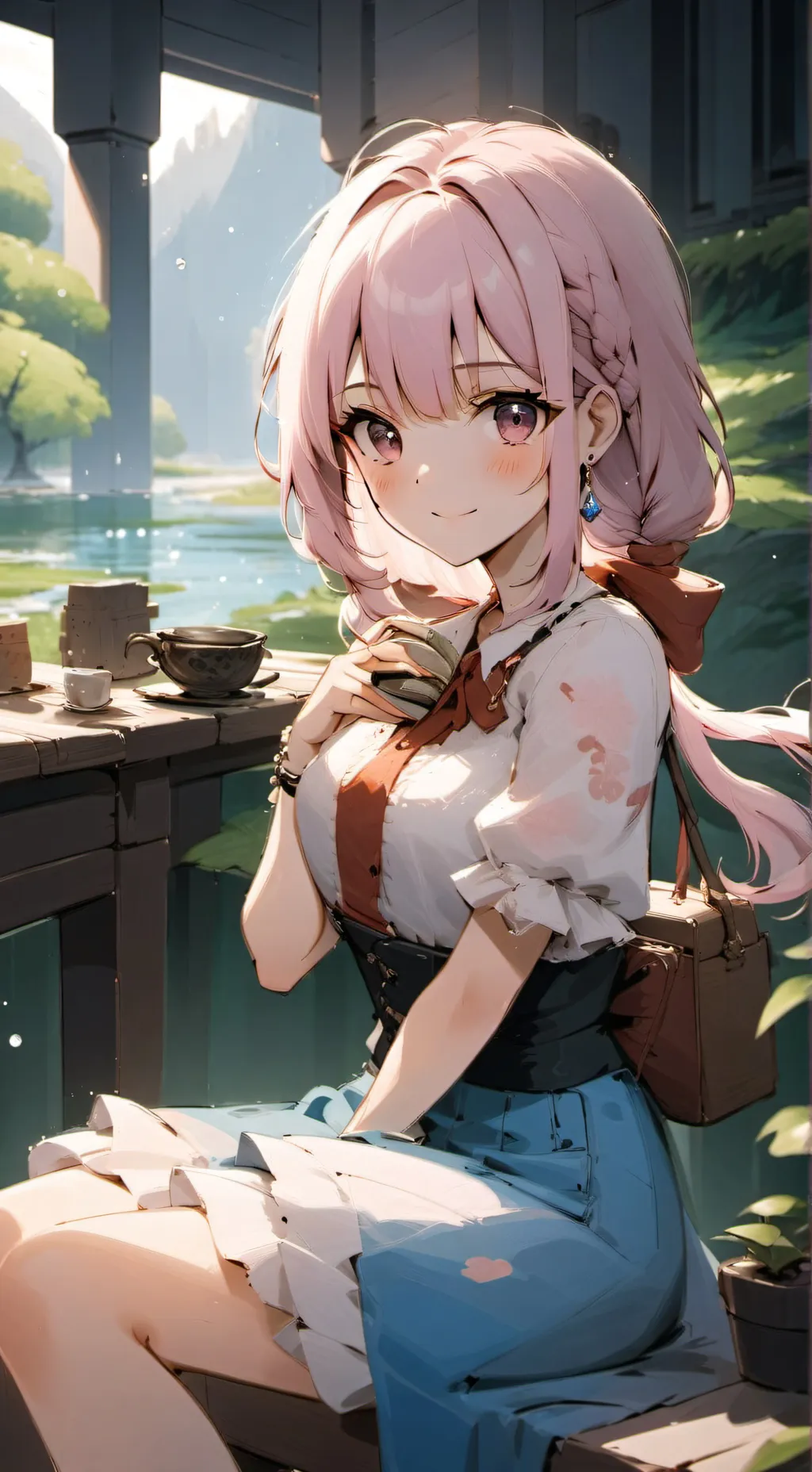 ai character: Moon background