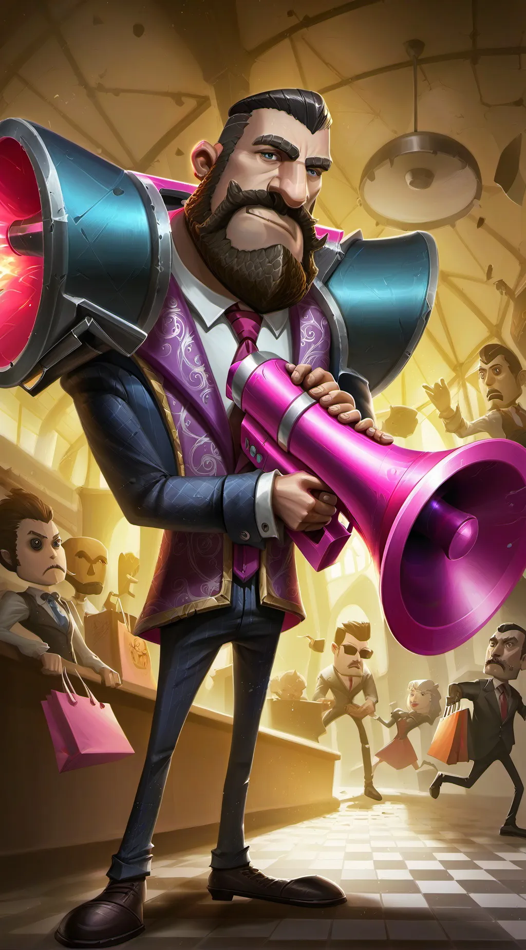 ai character: The Royale Retail Tycoon background