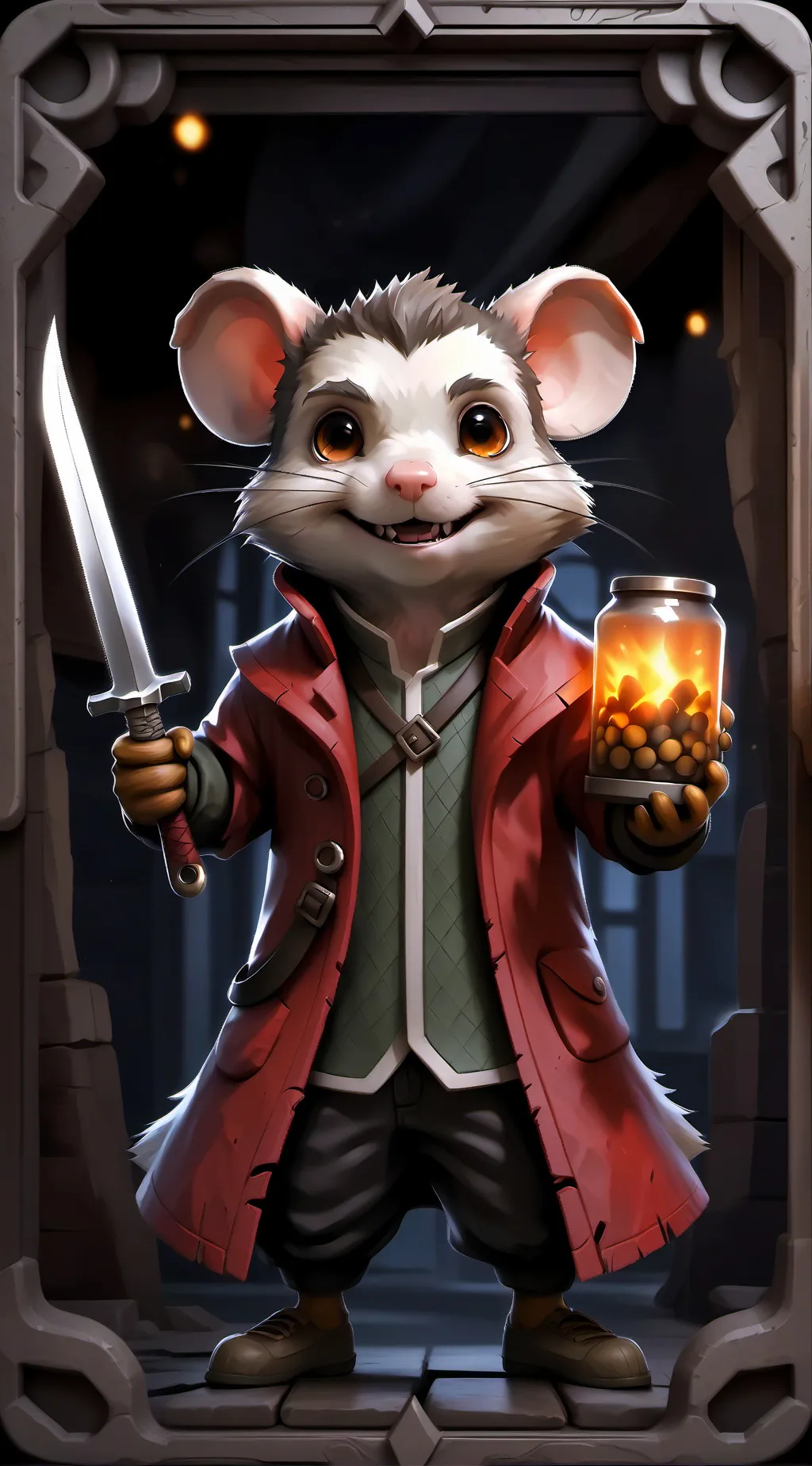 ai character: radioactive hamste background