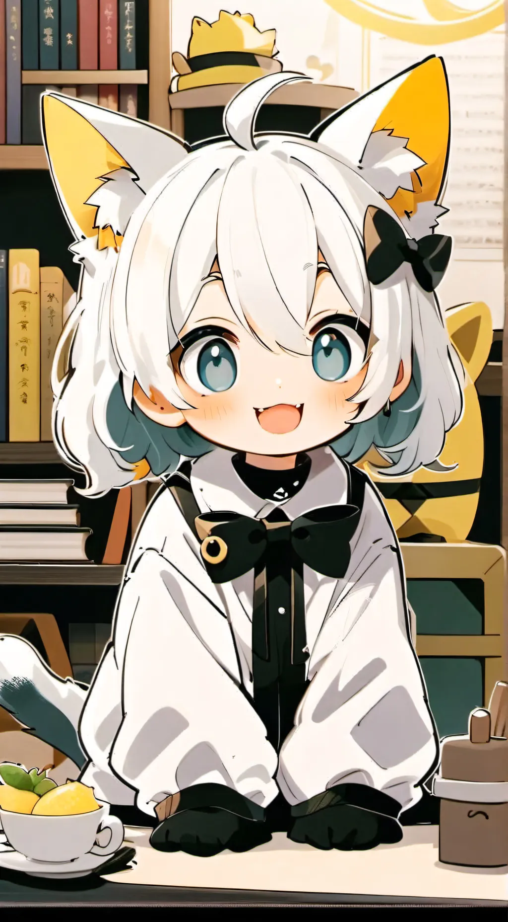 ai character: neko baby background