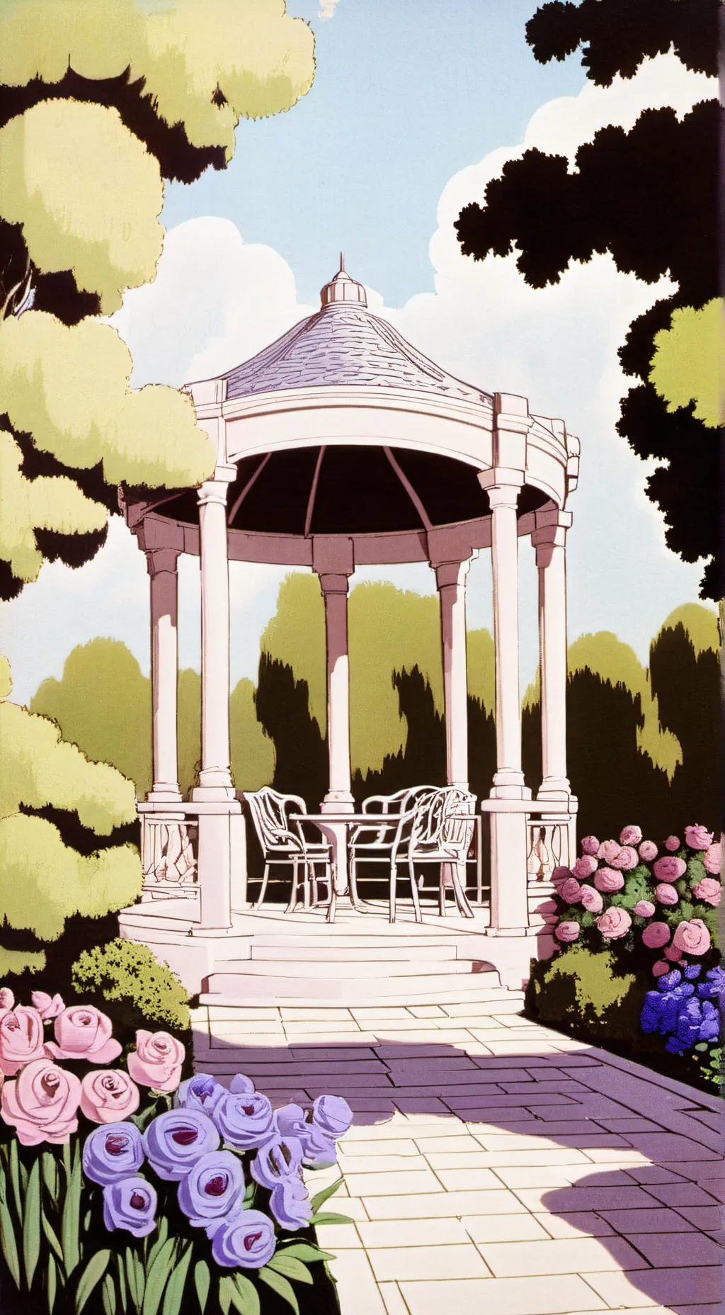 ai character: garten of poncik background