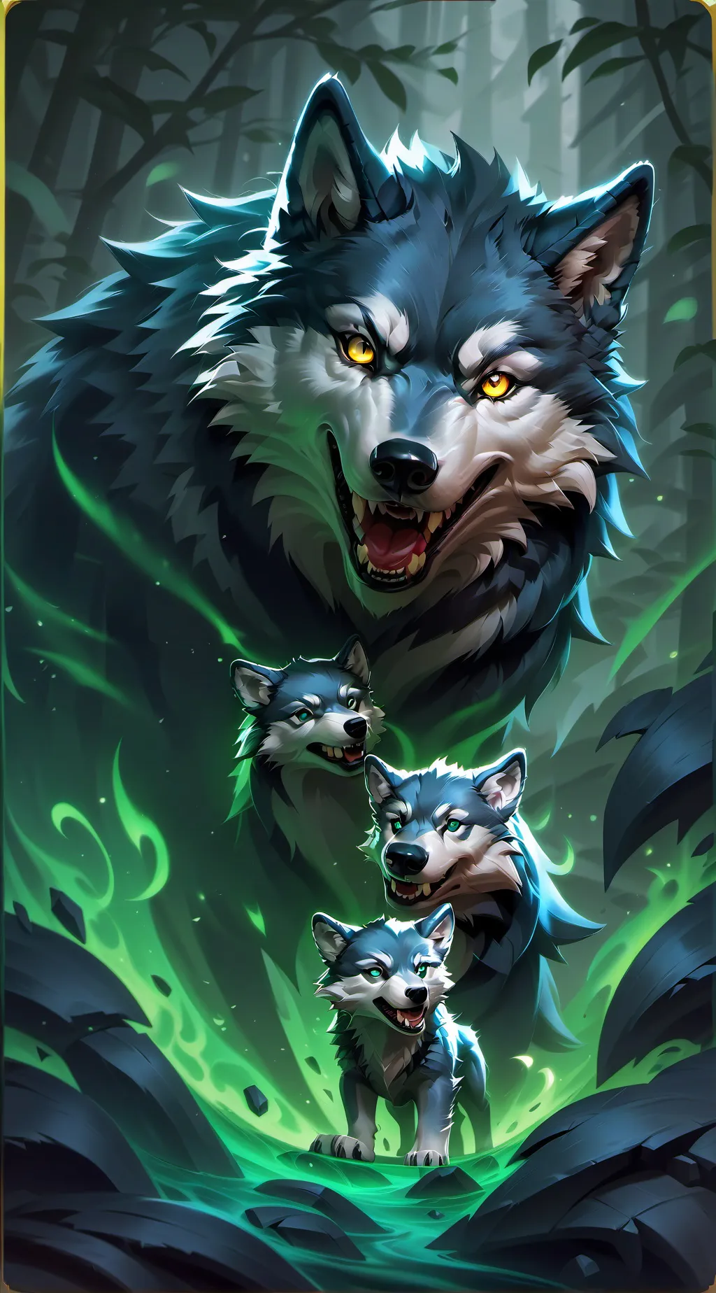 ai character: Ware wolf background