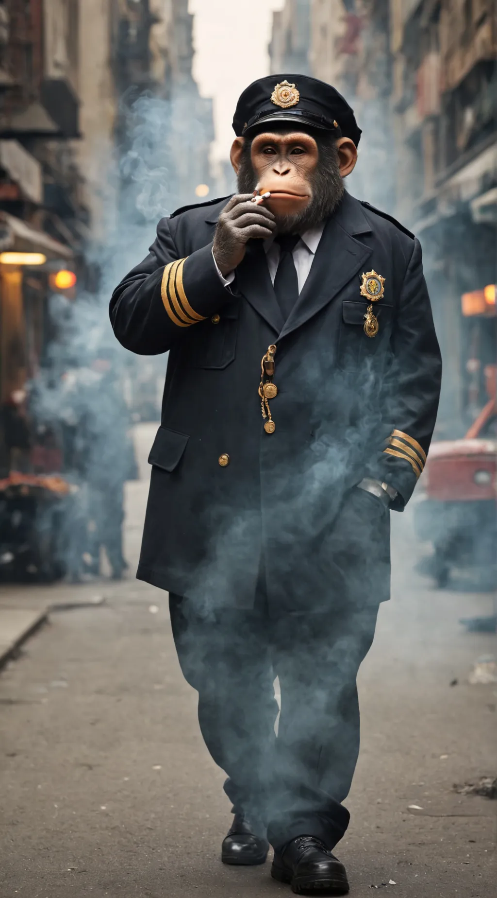 ai character: Inspector Monke background