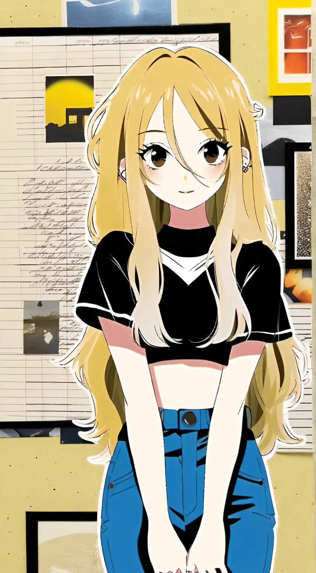 ai character: Amber background