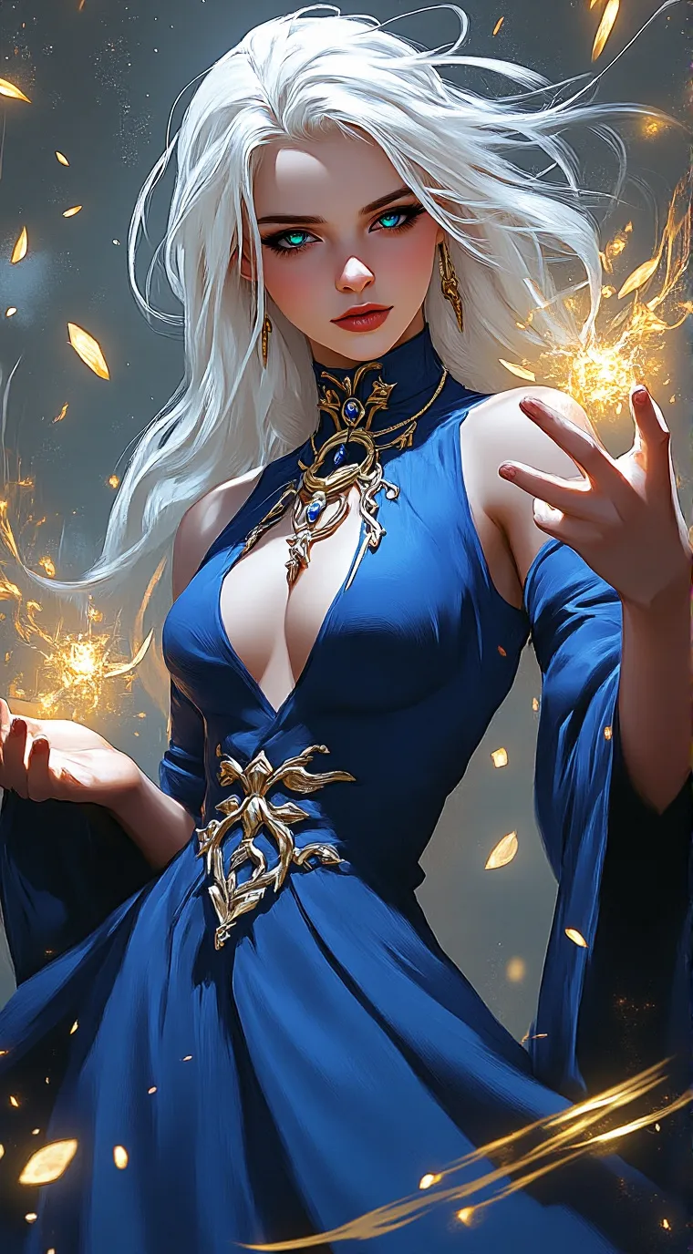 ai character: Seraphina Azurevei background