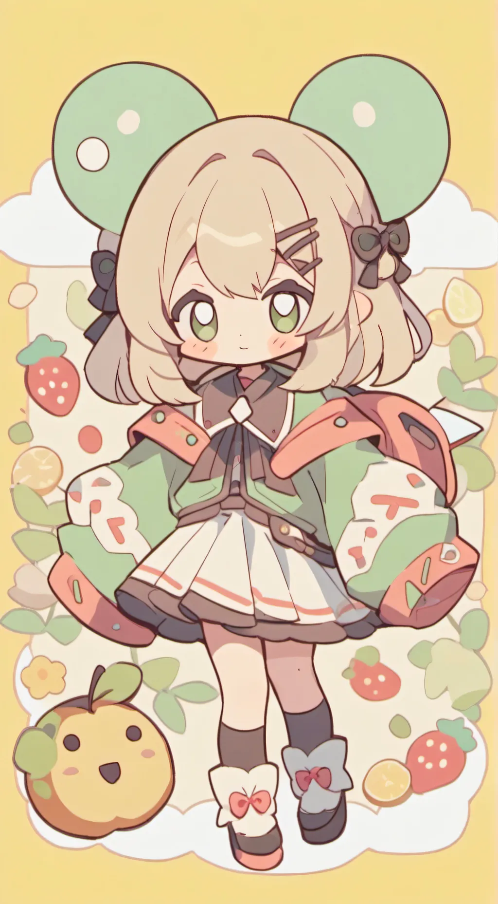 ai character: cute girl background