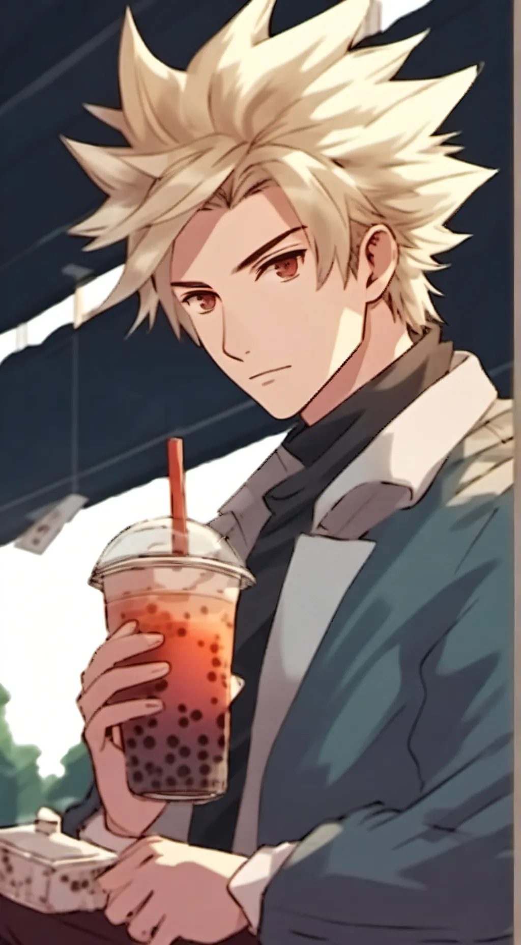 ai character: Katsuki Bakugo background