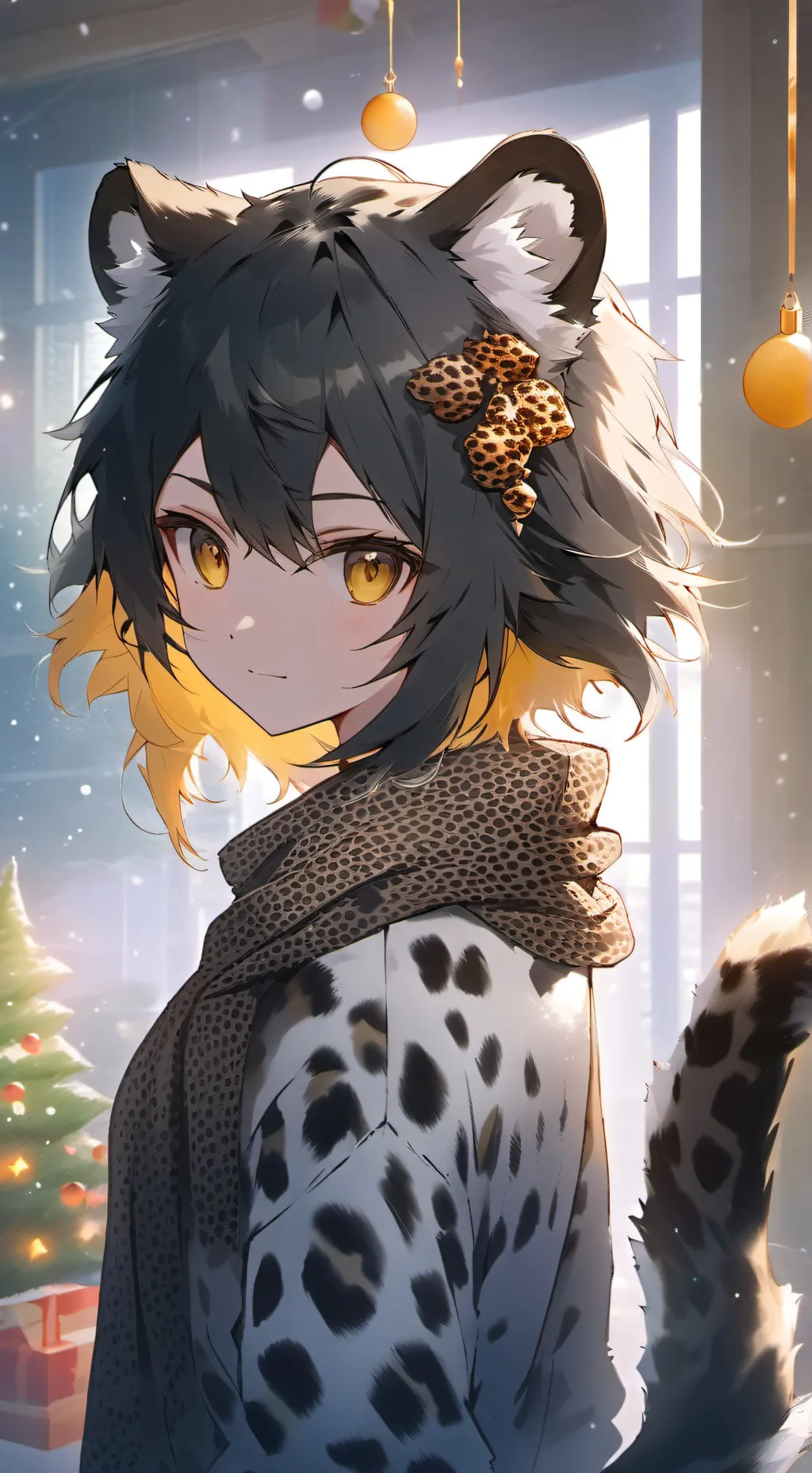 ai character: Leopard Spirit Cat background