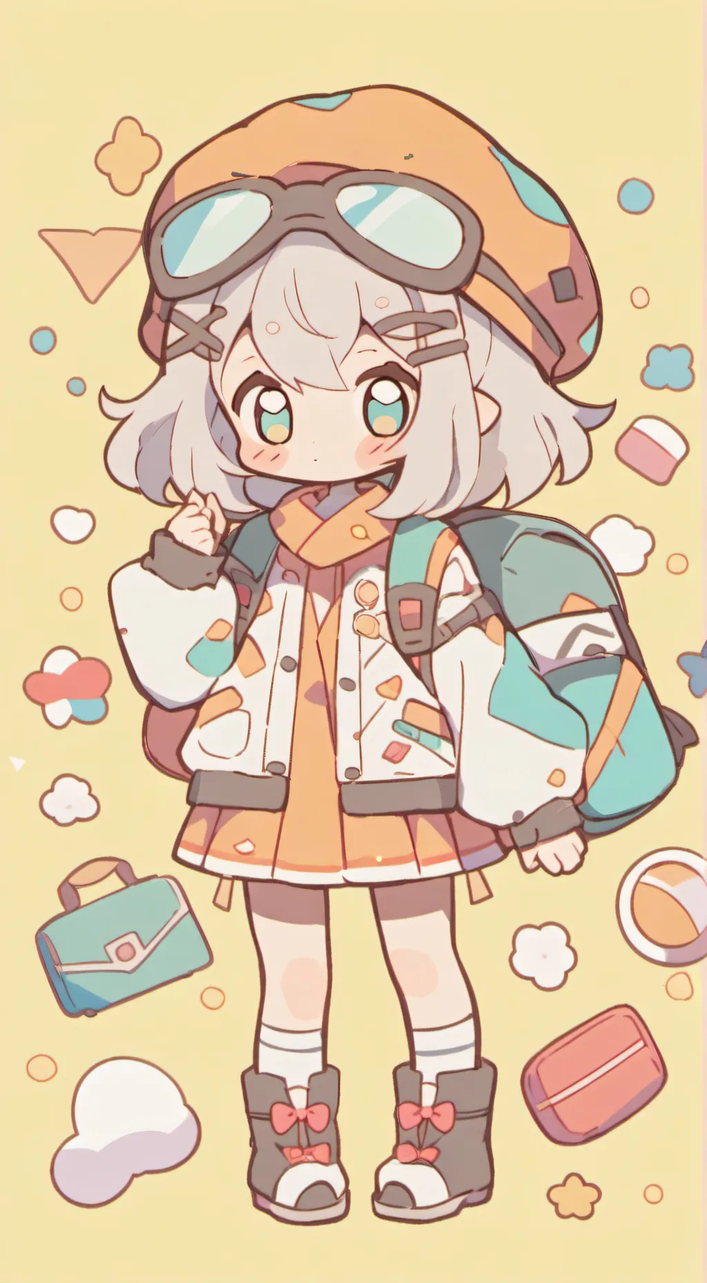 ai character: sprunki girls camp background