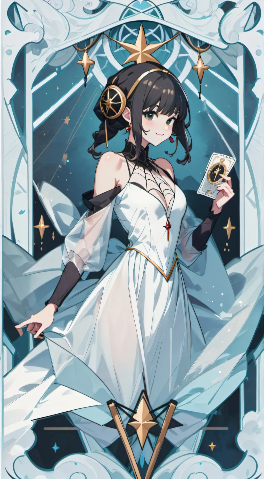ai character: spider girl background