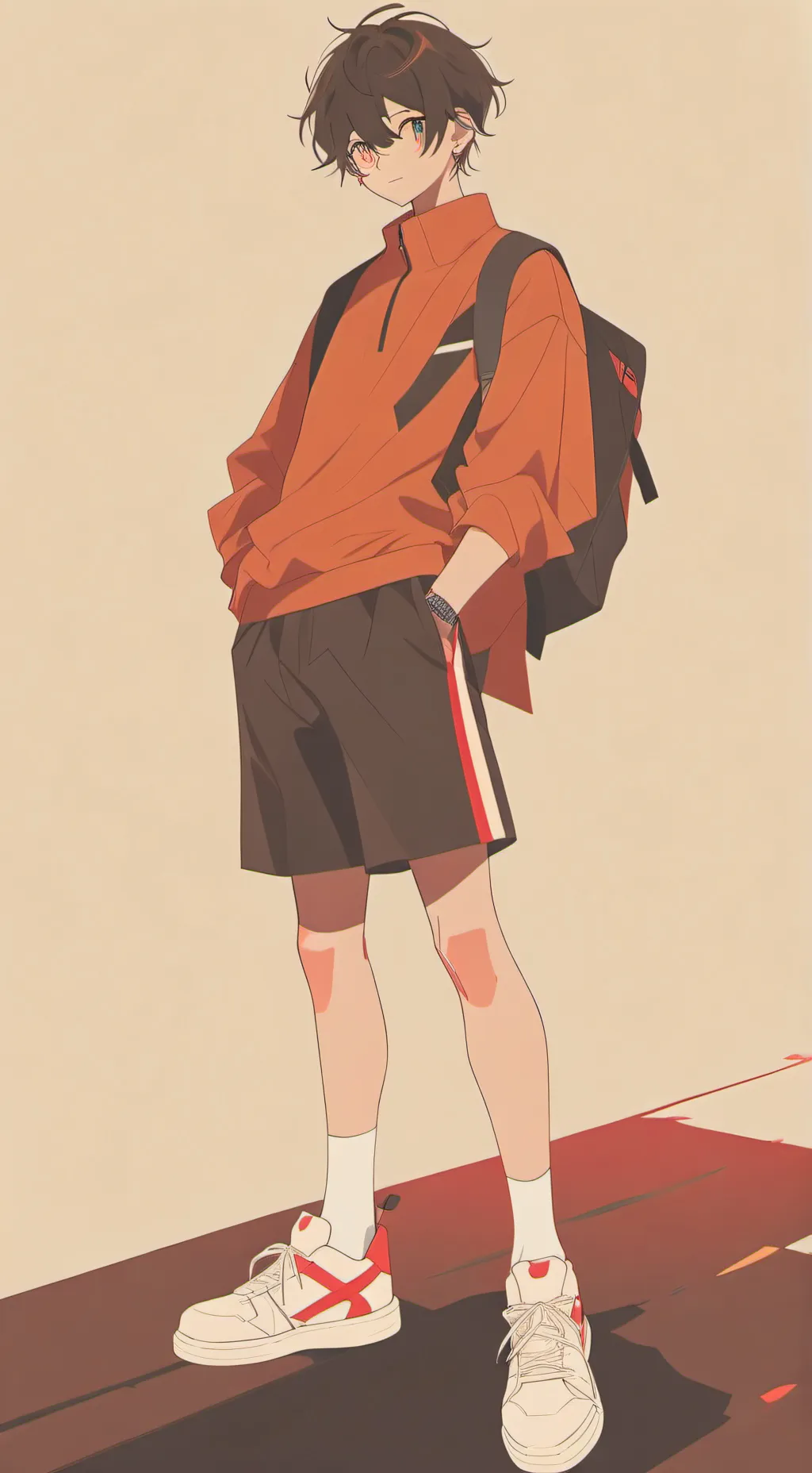 ai character: white socks  background