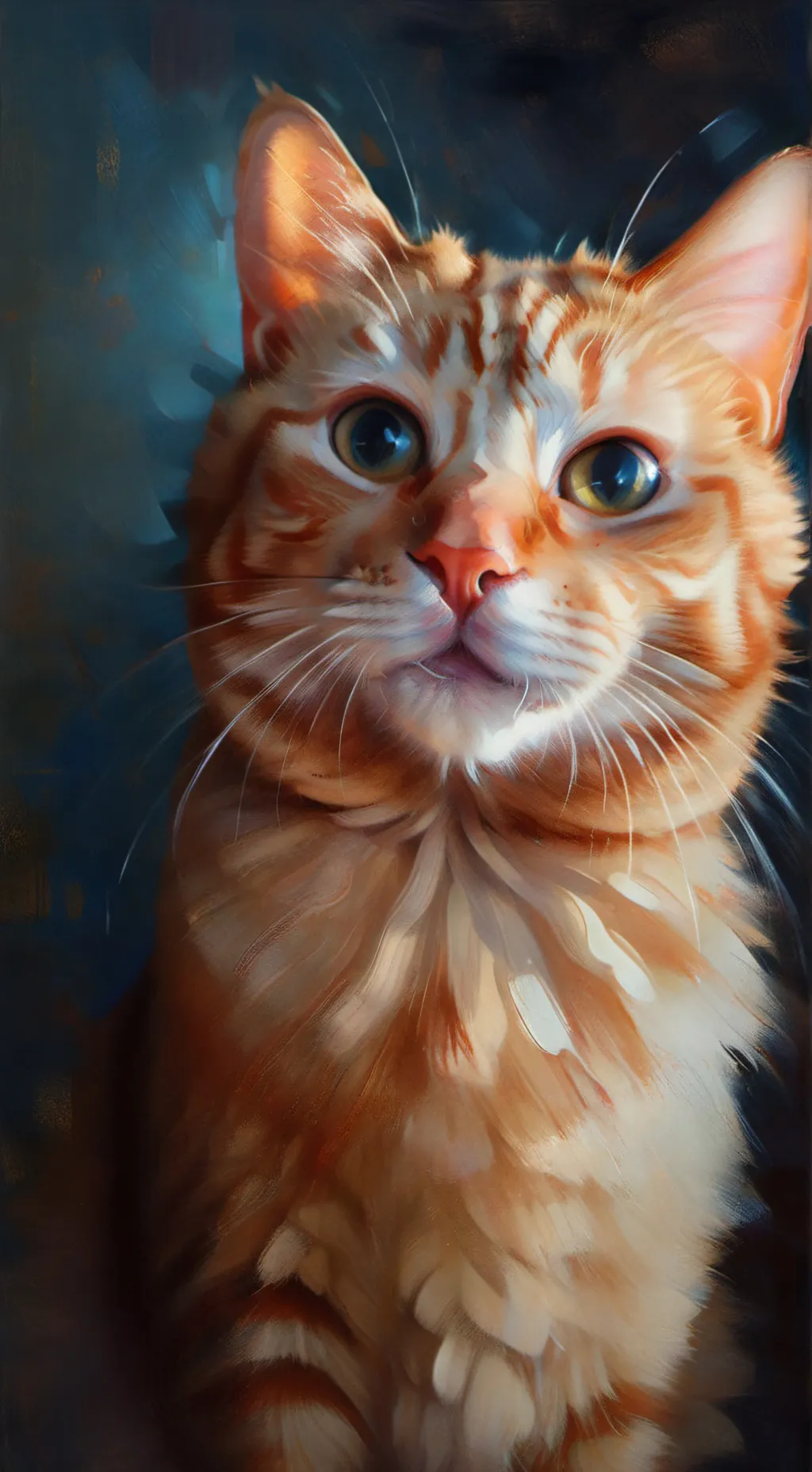 ai character: an Orange cat background