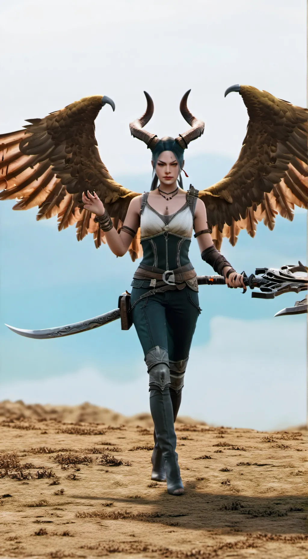 ai character: K-pop démon hunte background