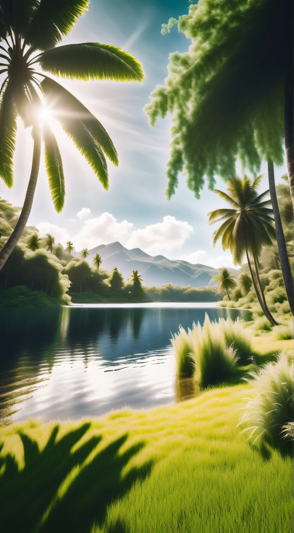 ai character: Grass. background