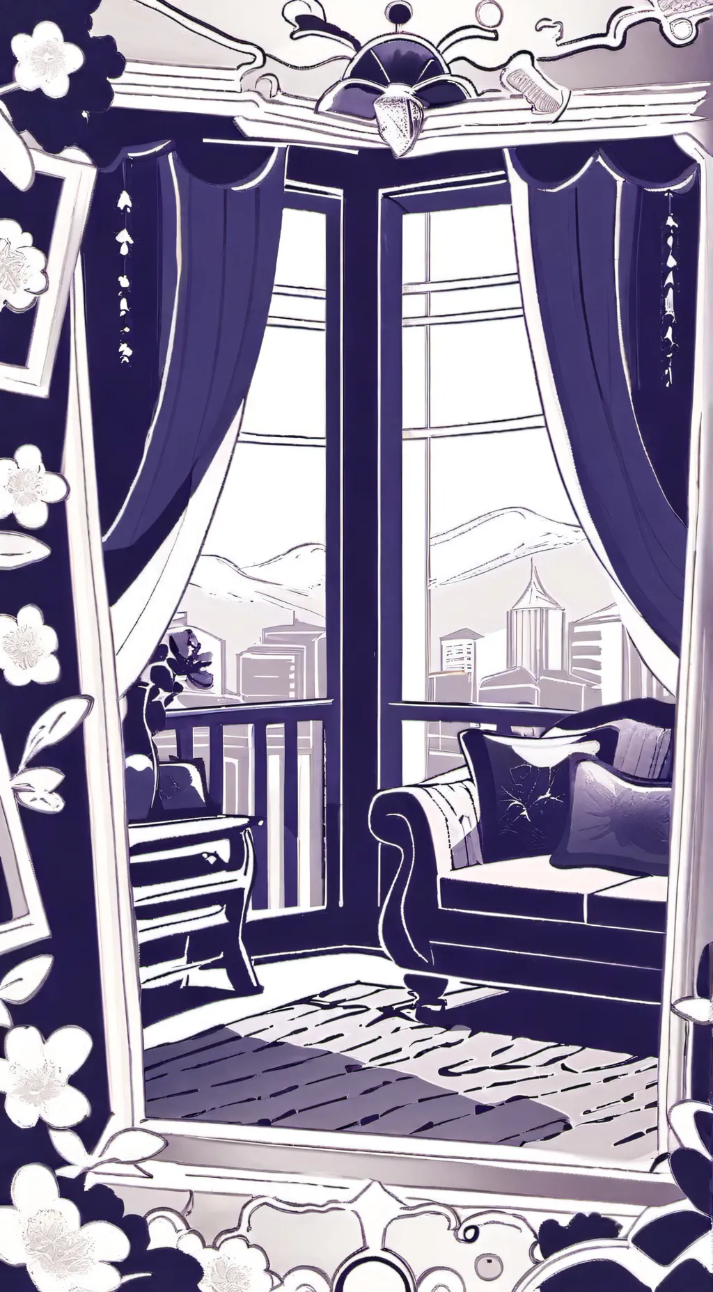 ai character: Mha common room background