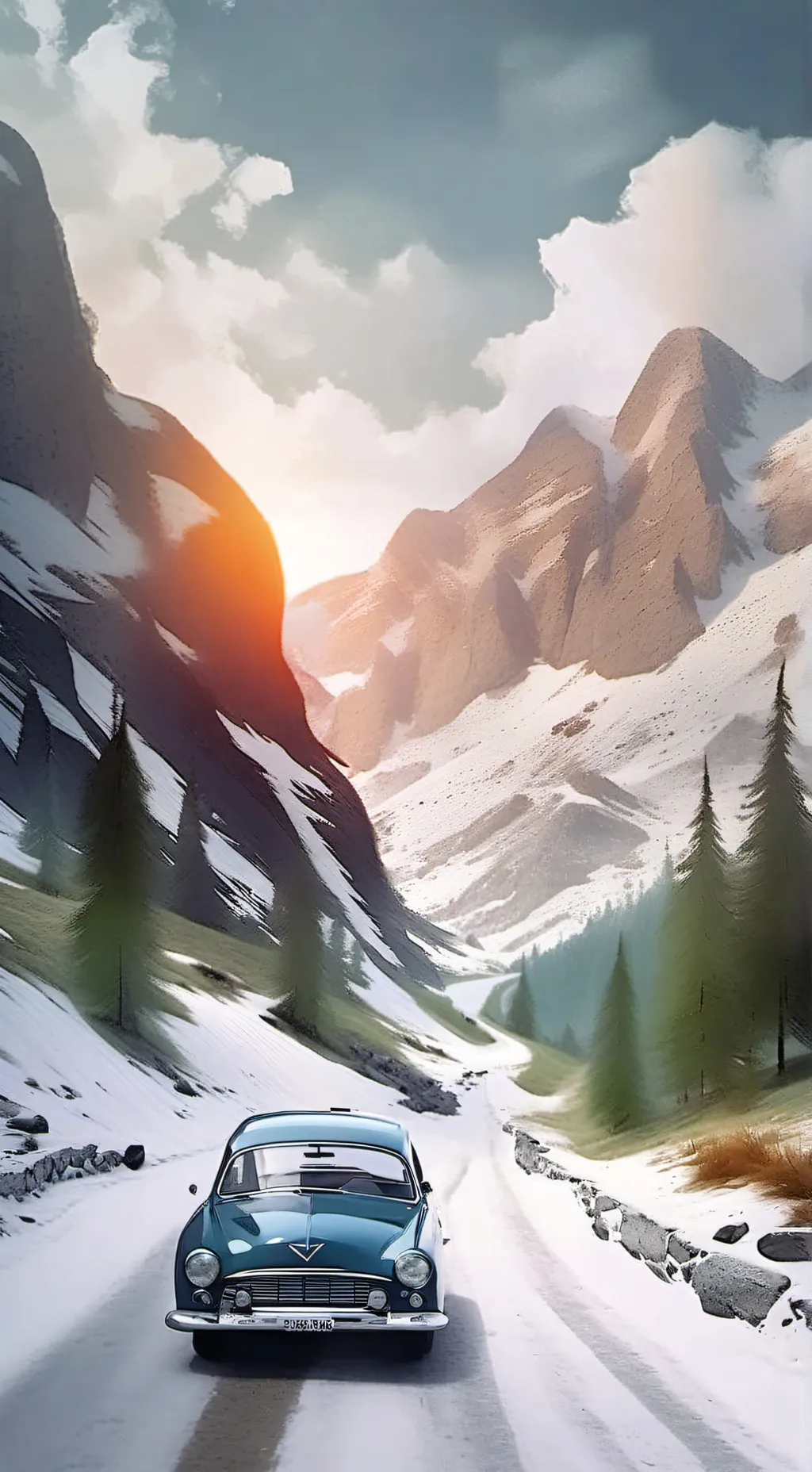 ai character: road tripppp background