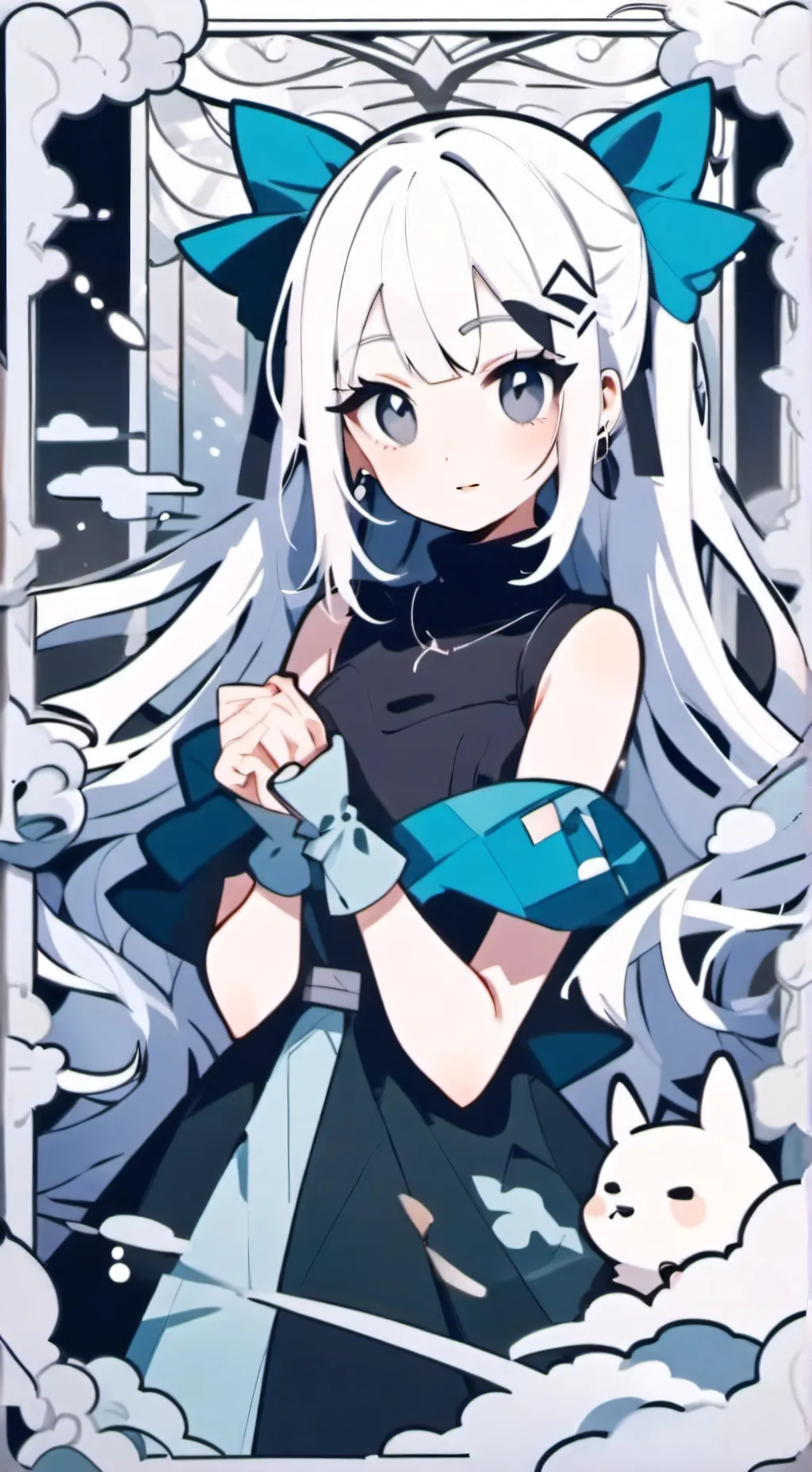 ai character: Amber background