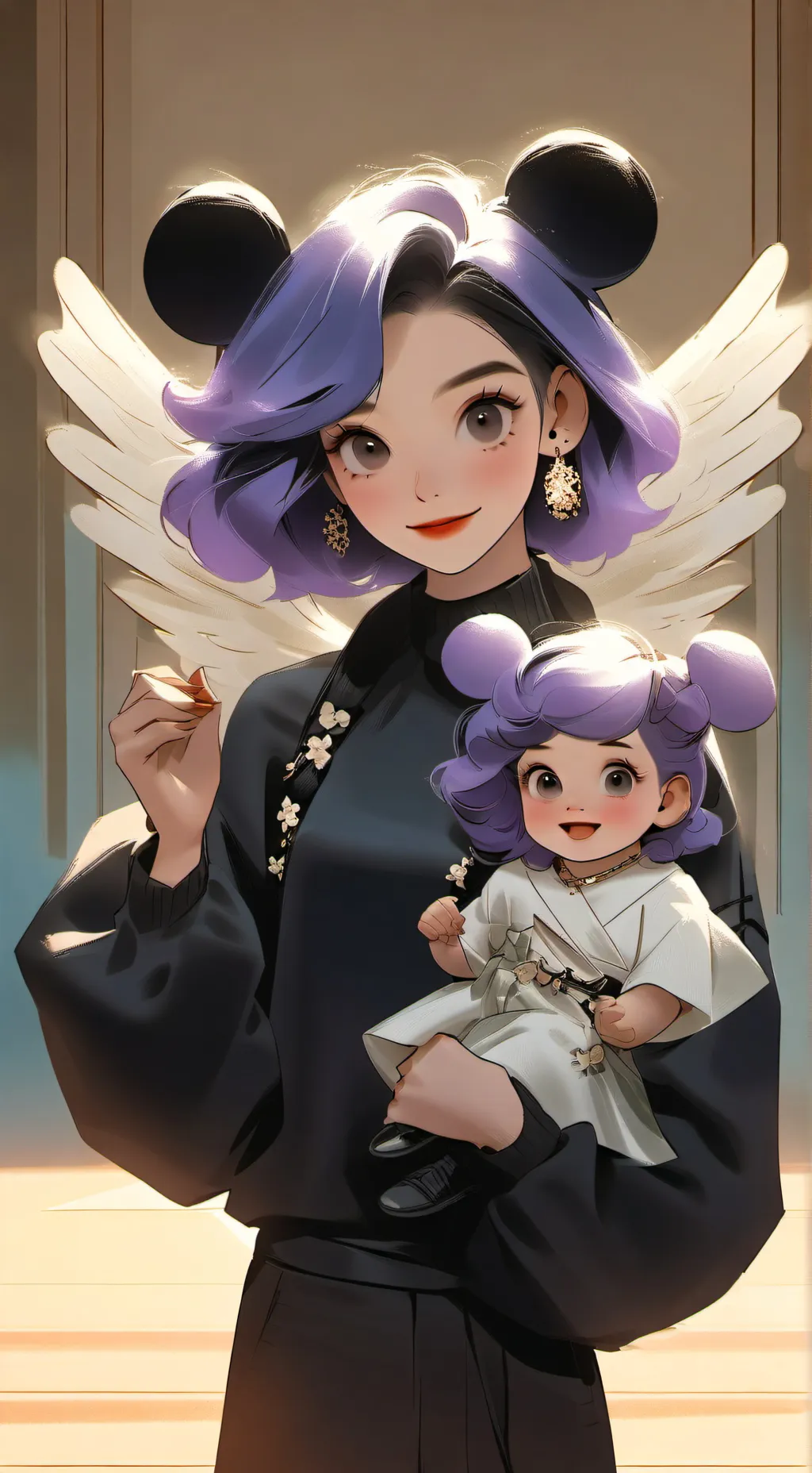 ai character: Mickey show Kpdh  background