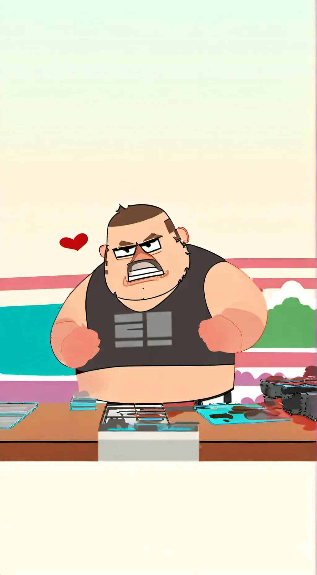 ai character: fattdad background