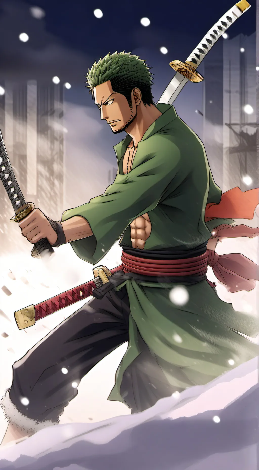 ai character: roronoa zoro  background