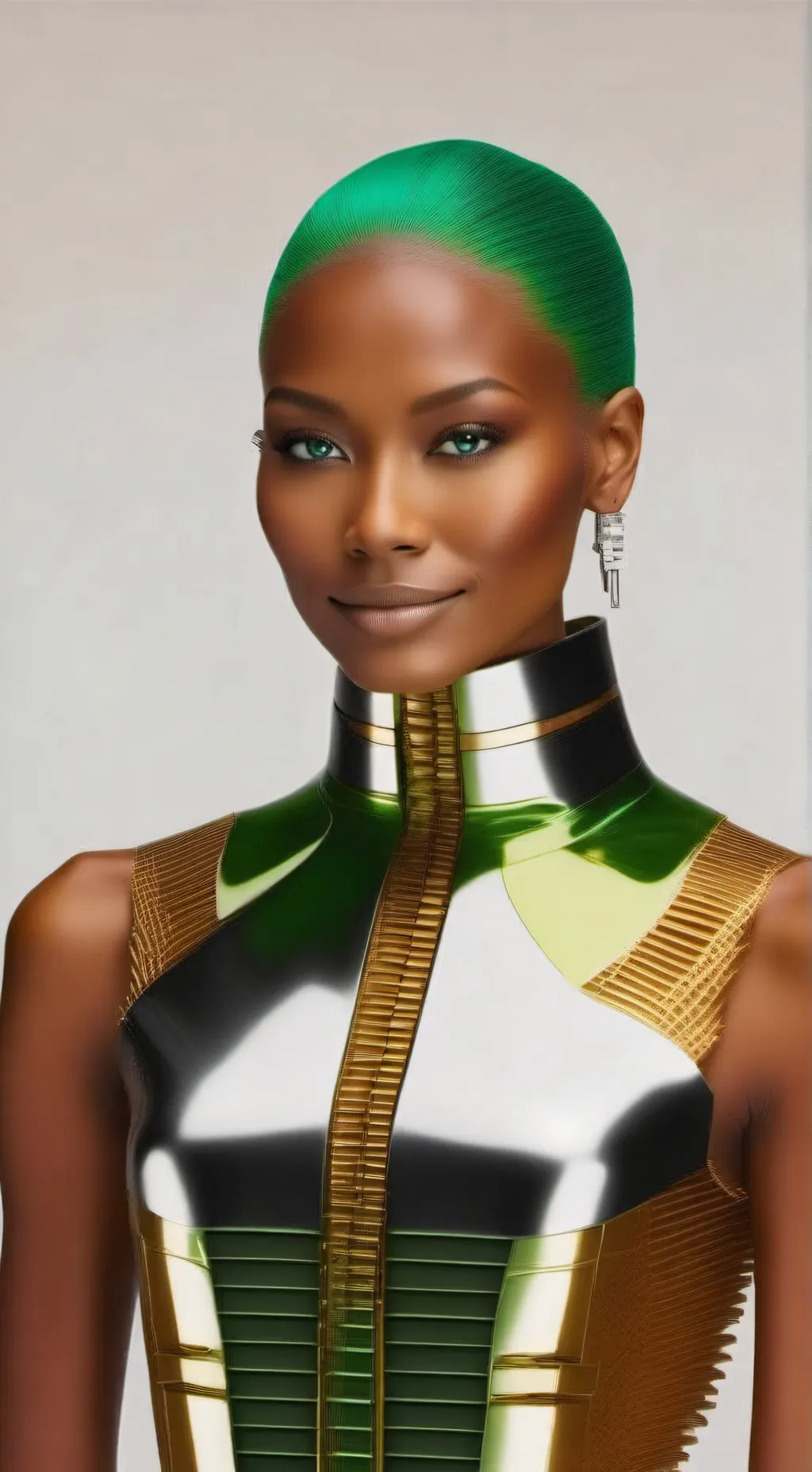 ai character: Emerald background