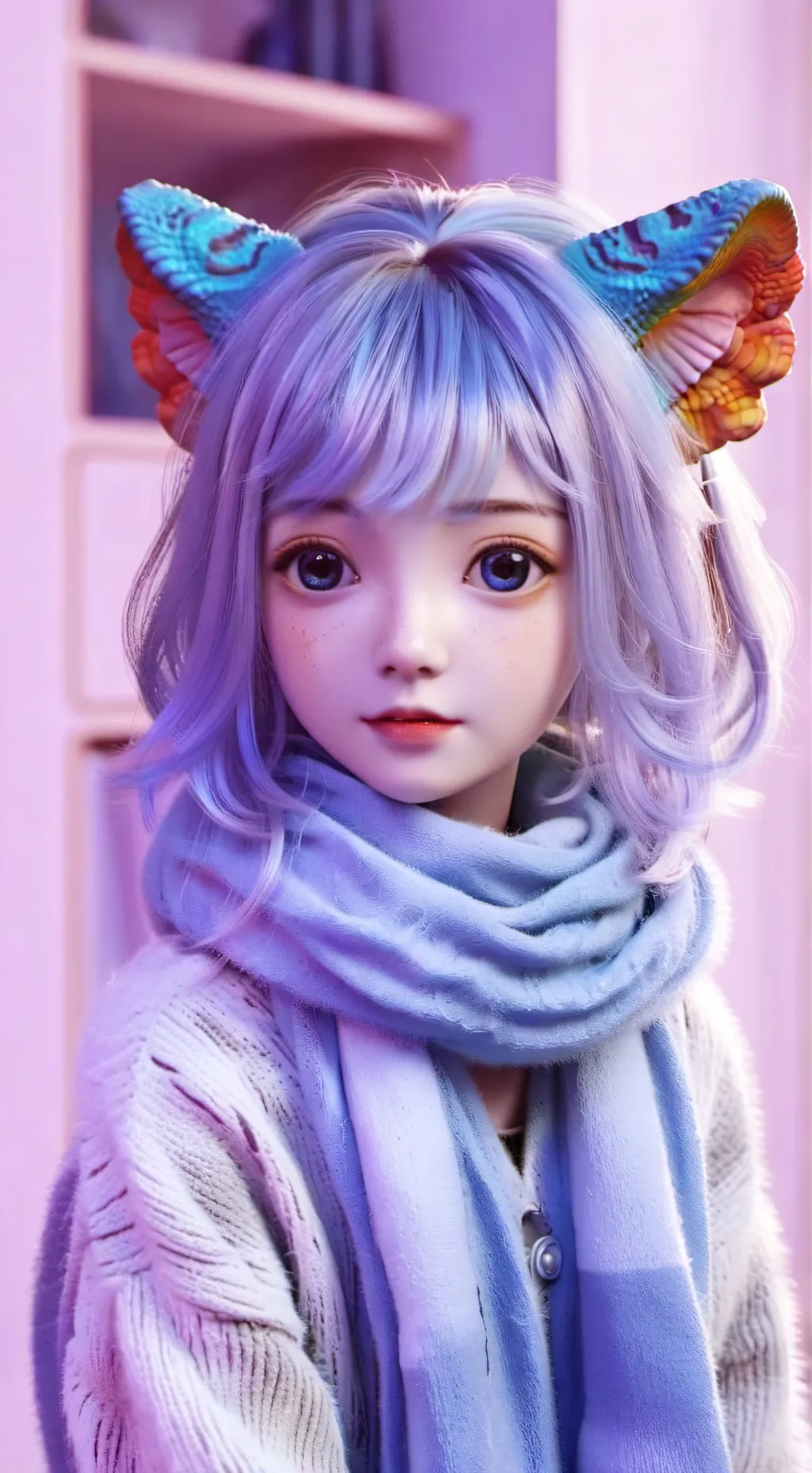 ai character: Chameleon Furry Claudia background