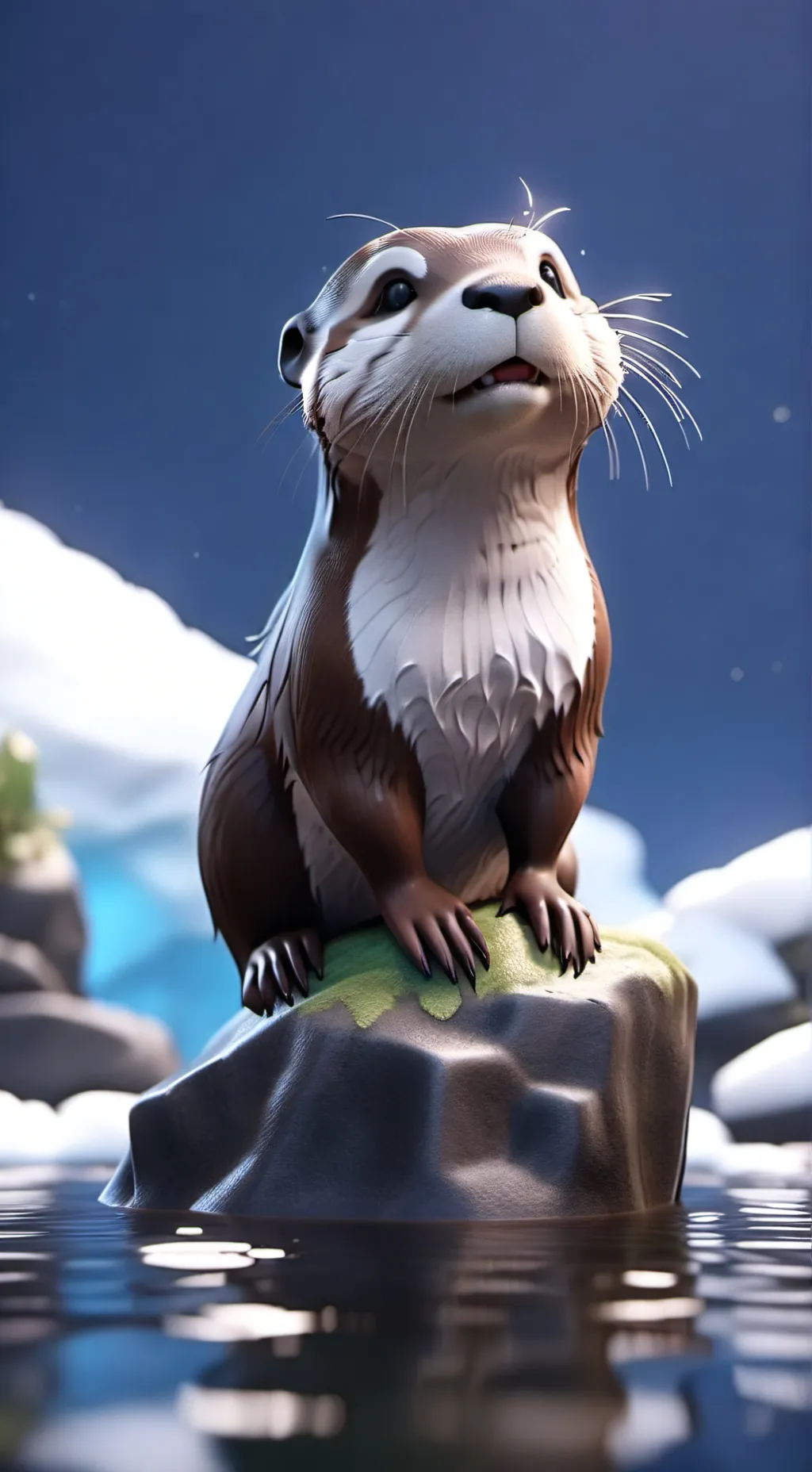 ai character: Cute Otter background