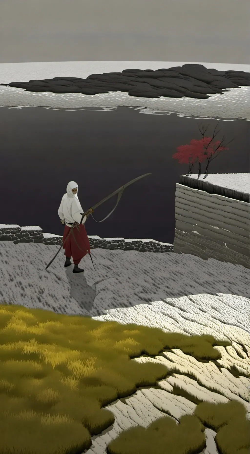 ai character: Arlequino. background