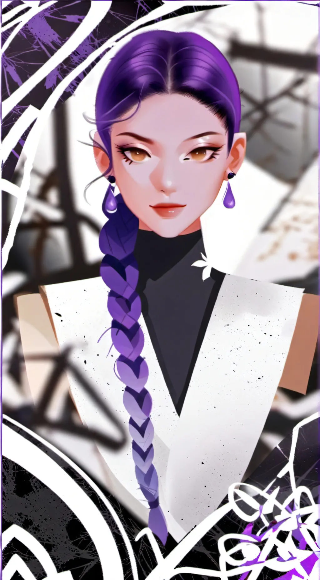 ai character: Violet~ background