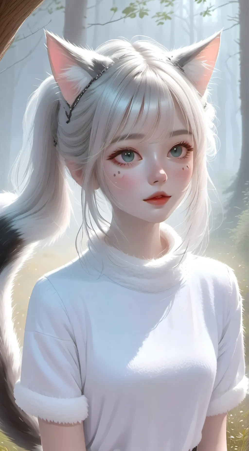 ai character: Honey Spirit Feline background