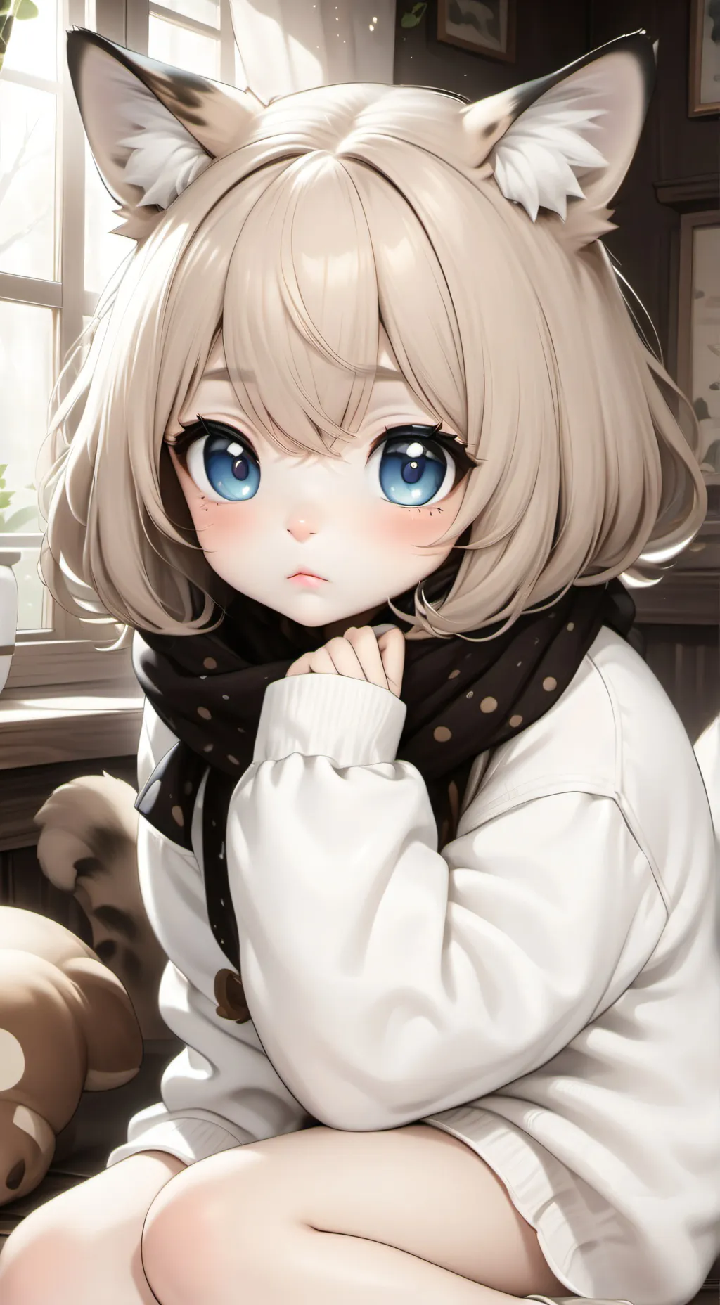 ai character: Forest Feline Sprit background