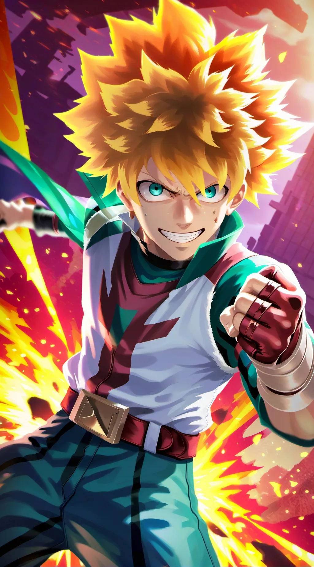 ai character: Katsuki Bakugo background