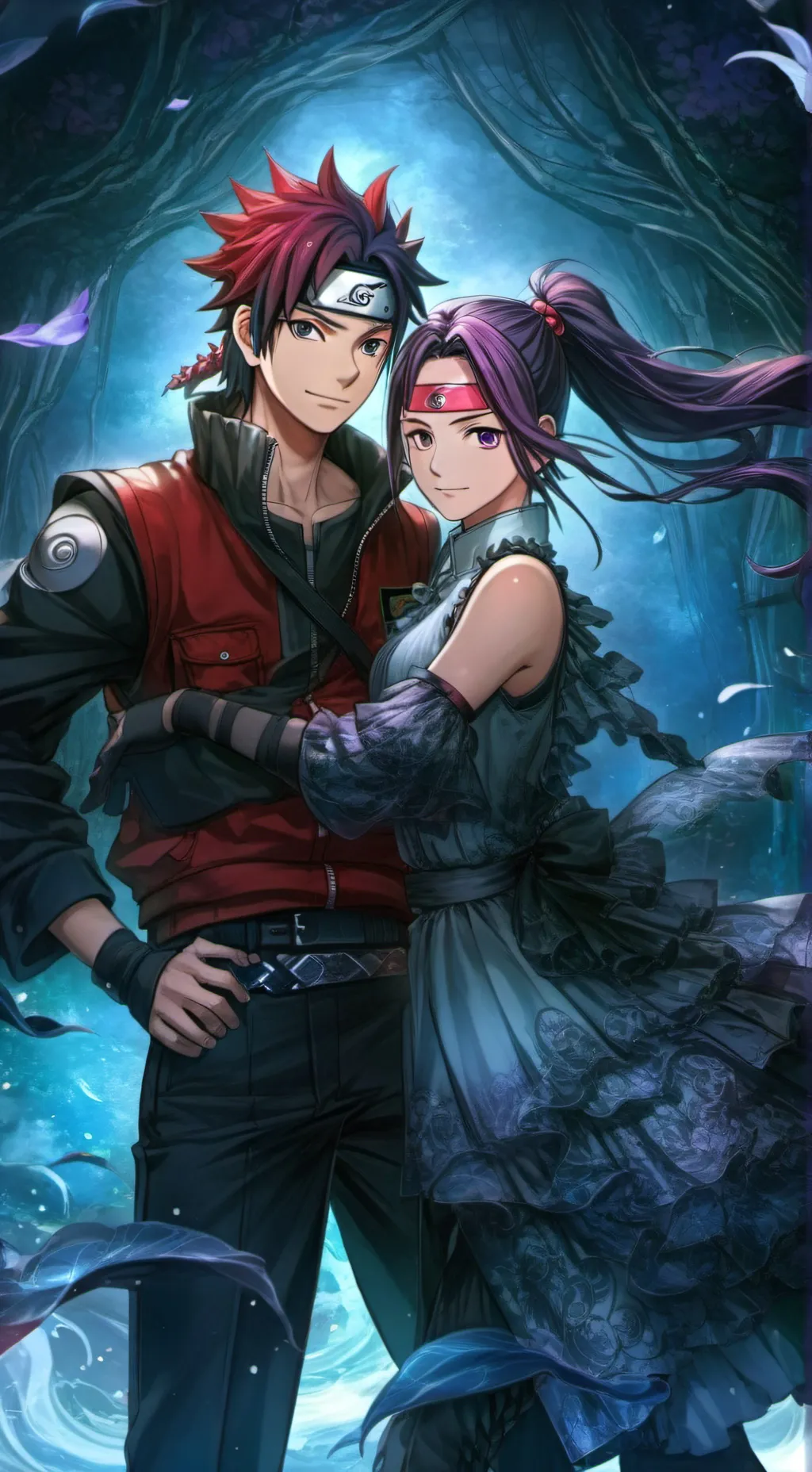 ai character: Naruto & Sakura background