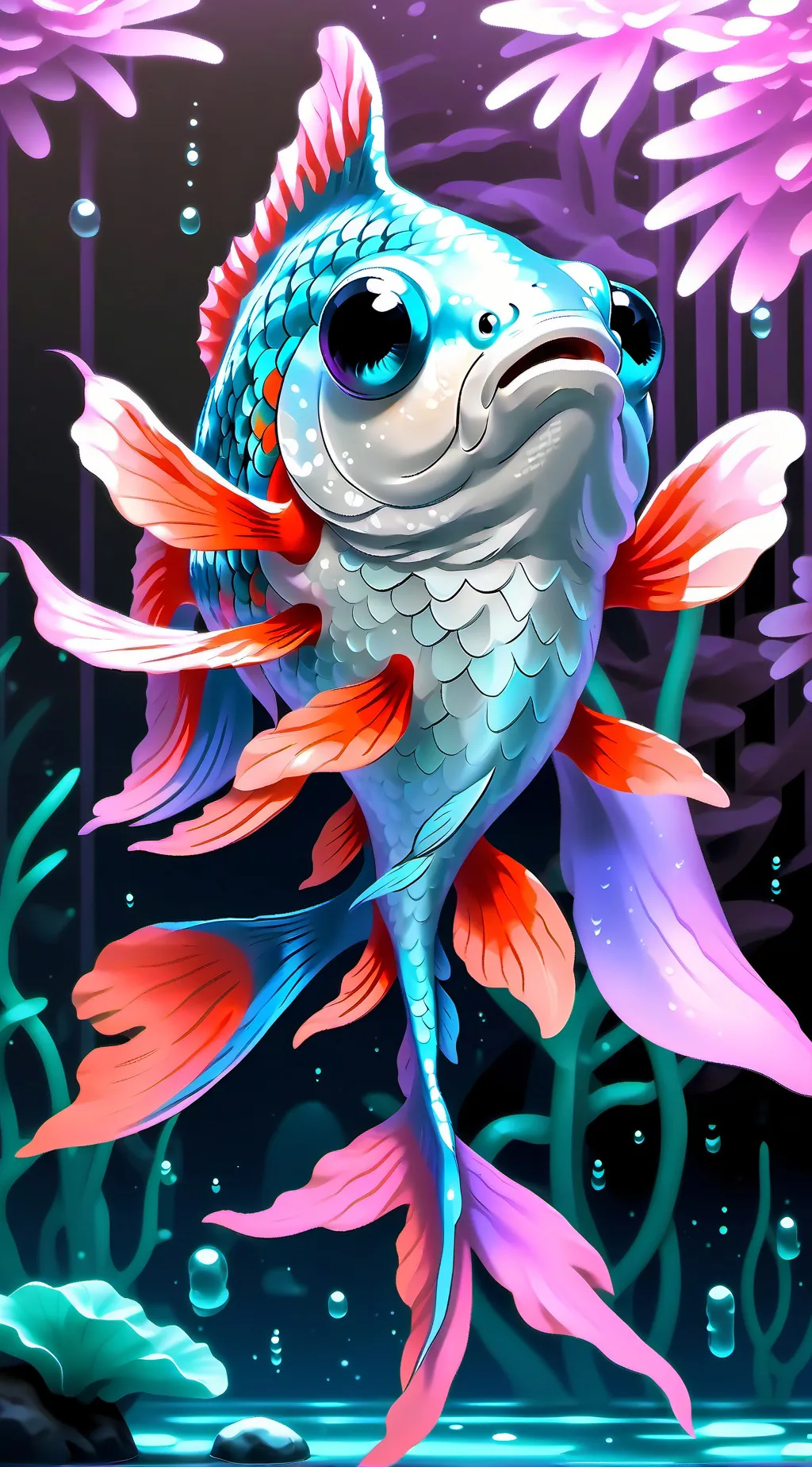 ai character: fishy background