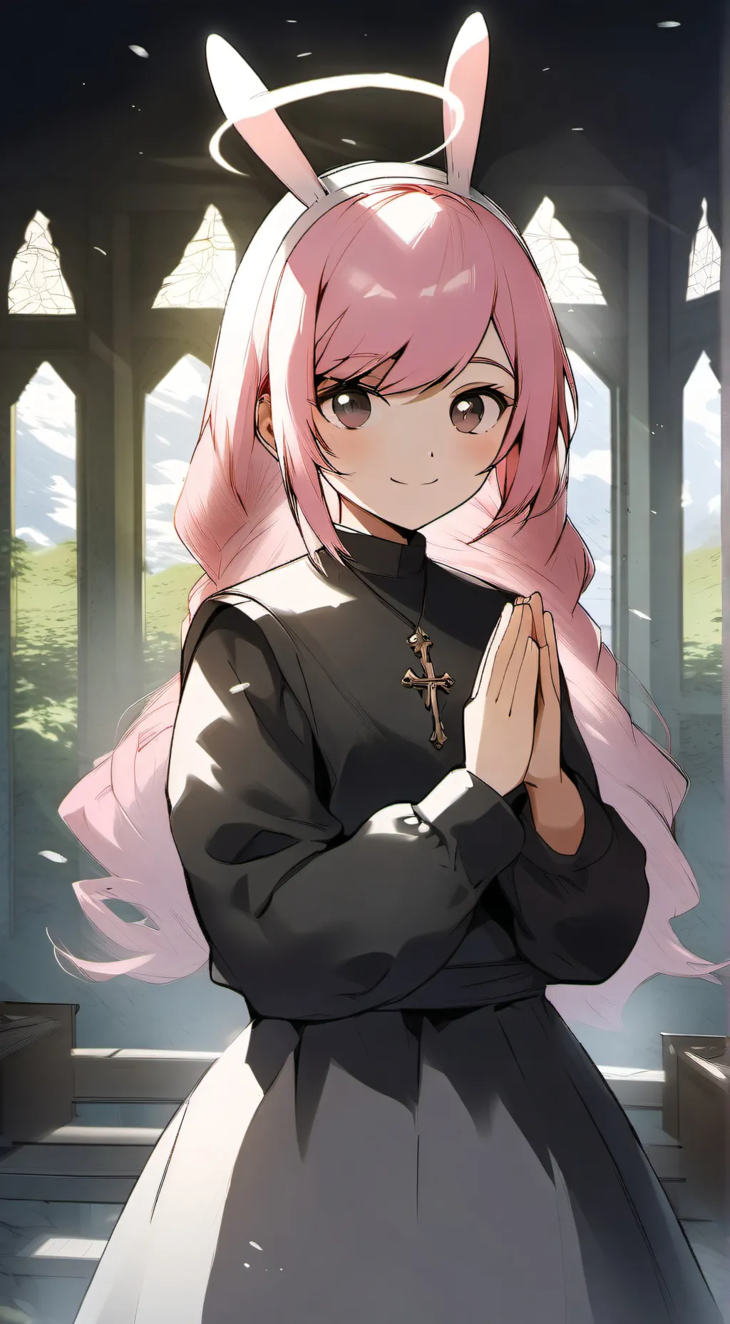 ai character: Nun Pinki background