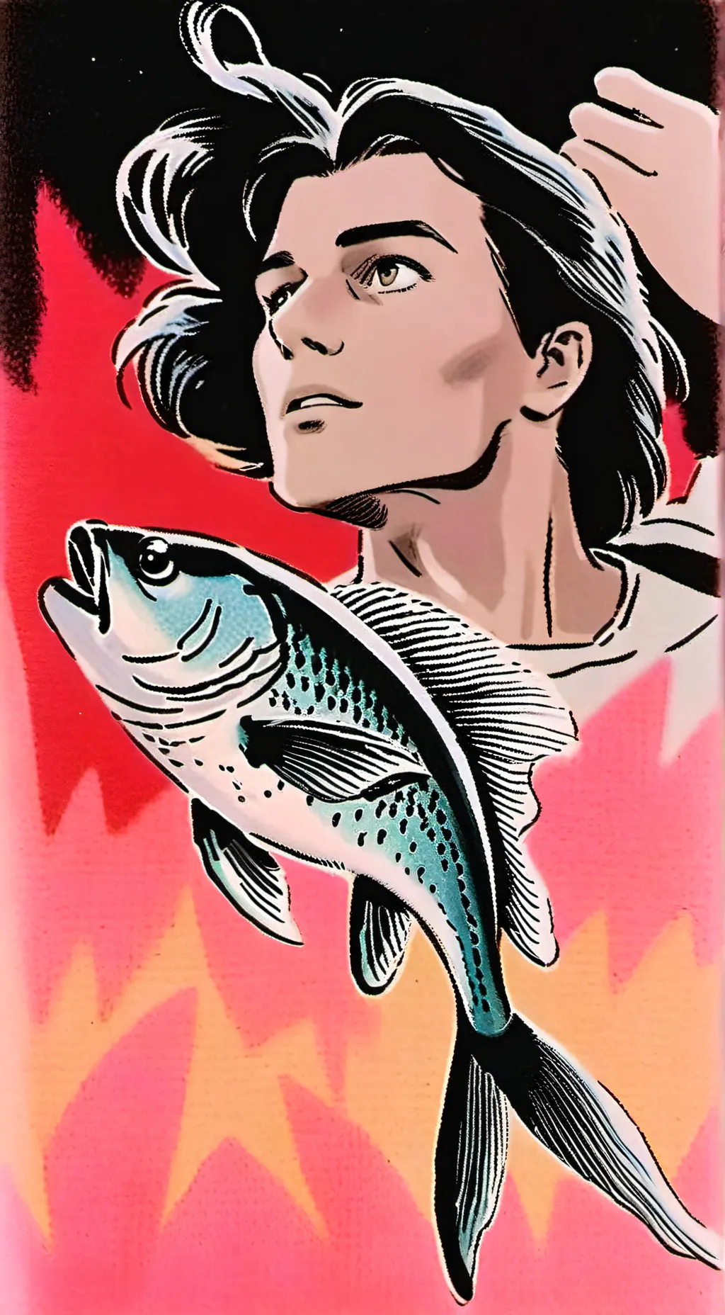 ai character: fish background