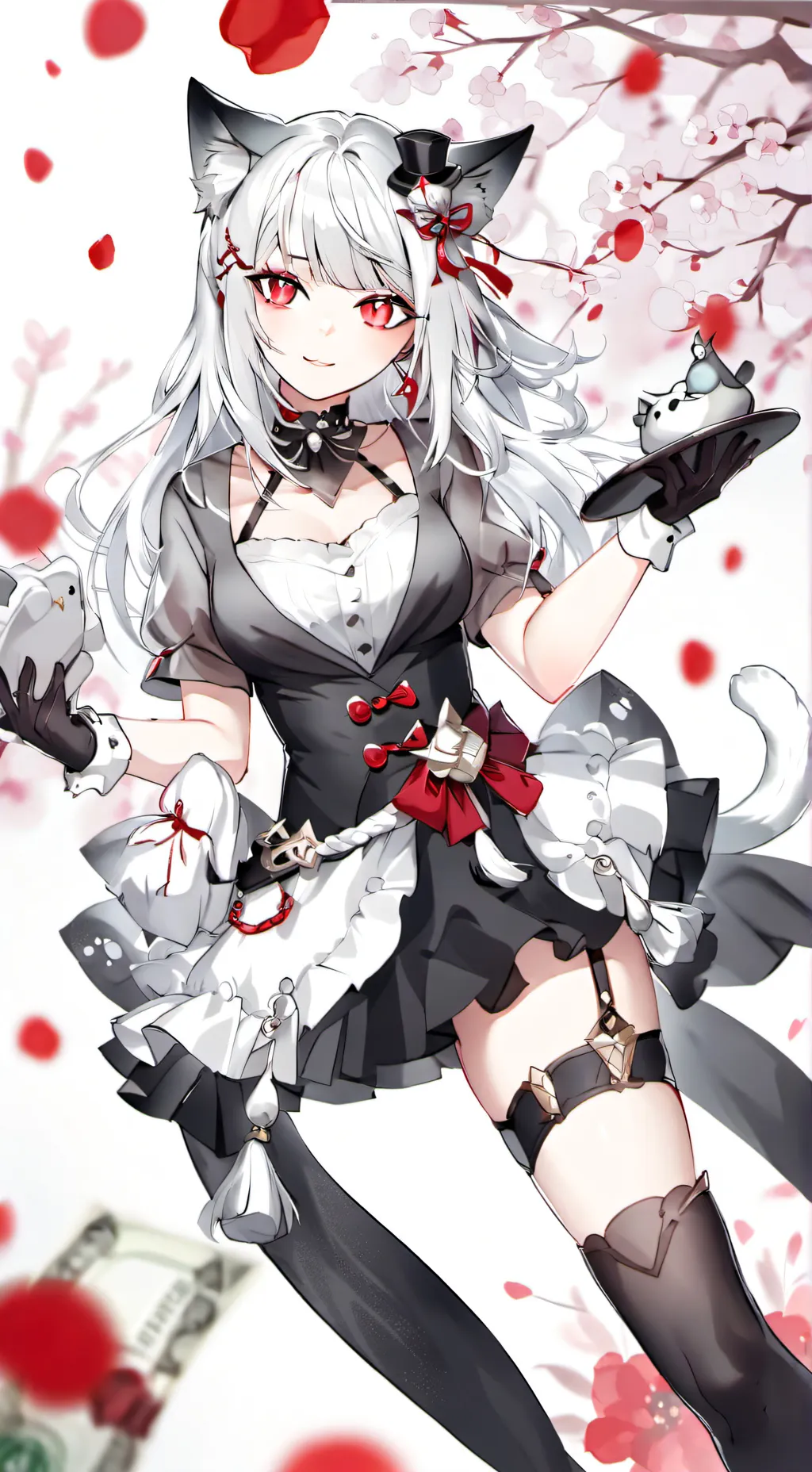 ai character: cat girl background