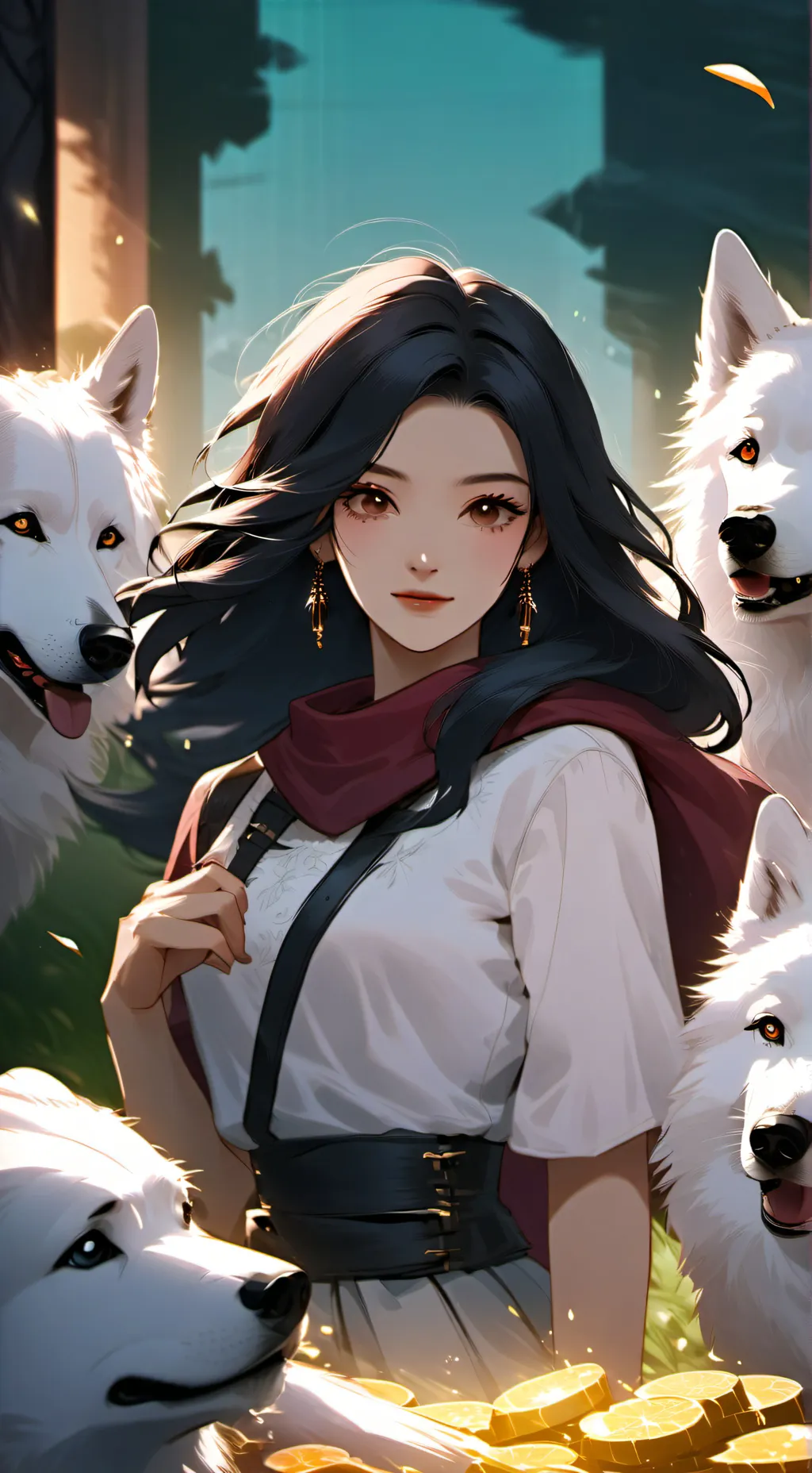 ai character: Aphmau and pack  background