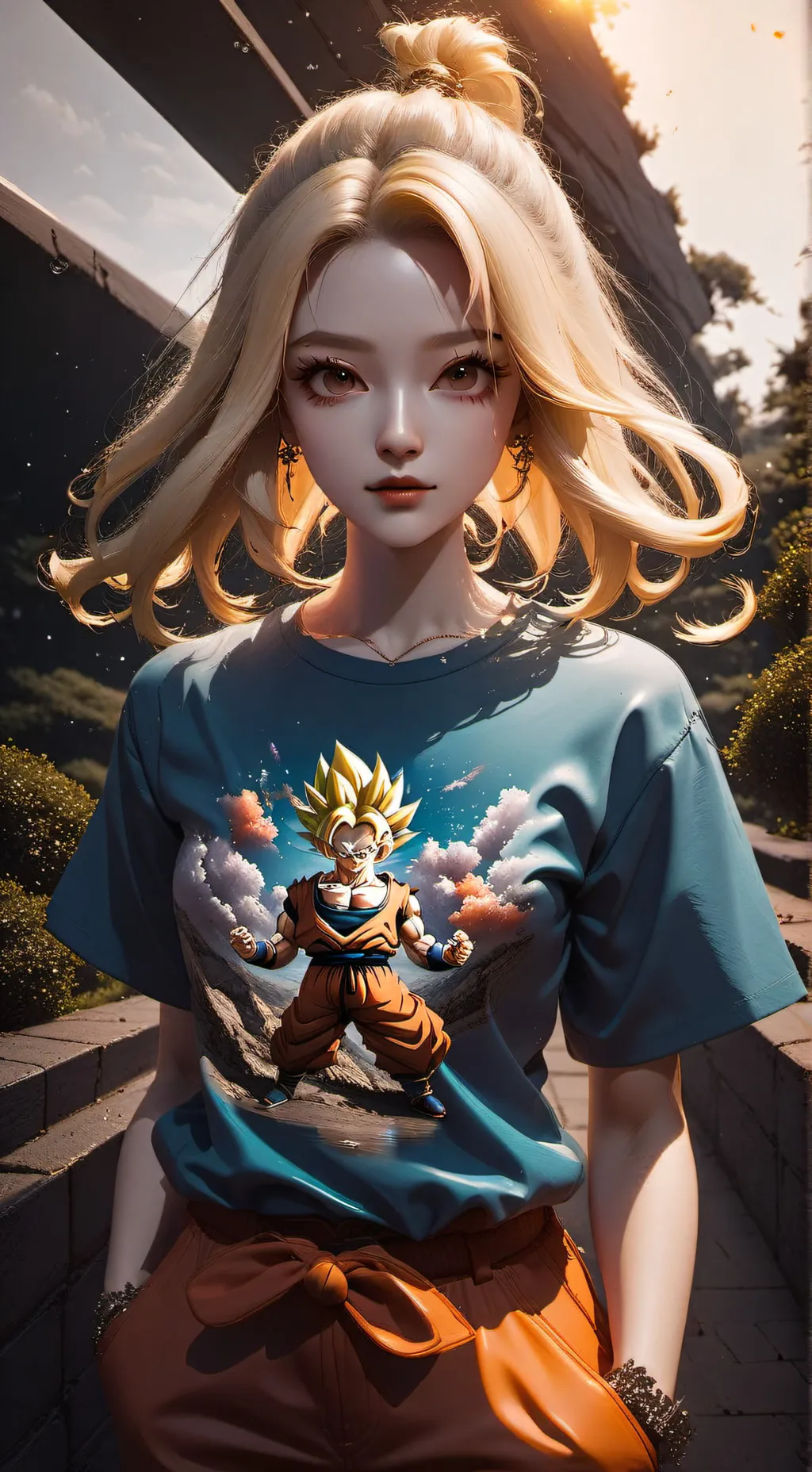 ai character: Ashlyn ball Z background