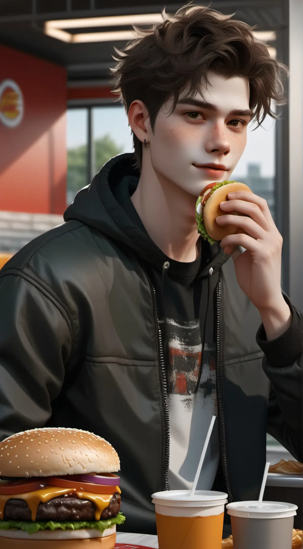 ai character: Burgie background
