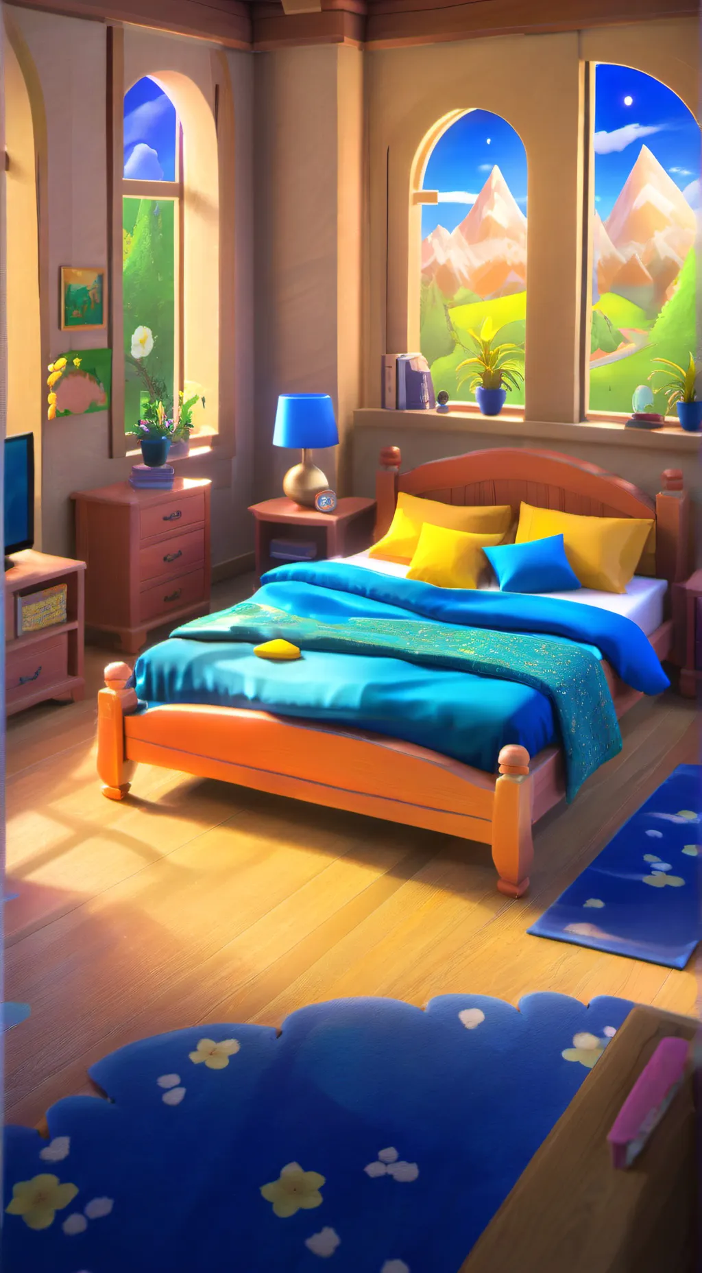 ai character: sleep over  background