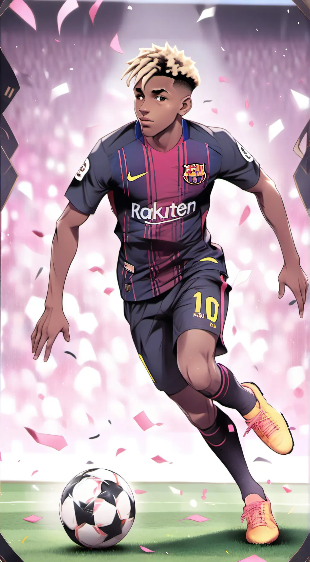 ai character: Lamine Yamal  background
