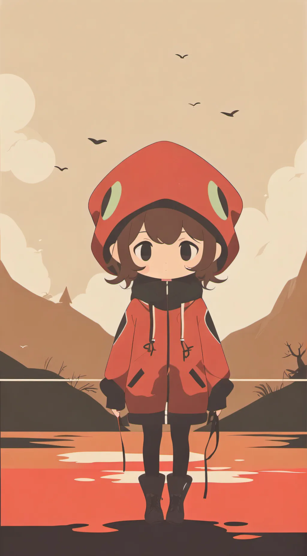 ai character: Squid game × PPT background
