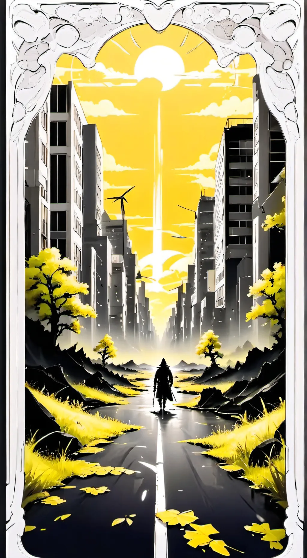 ai character: Apocalyptic world background