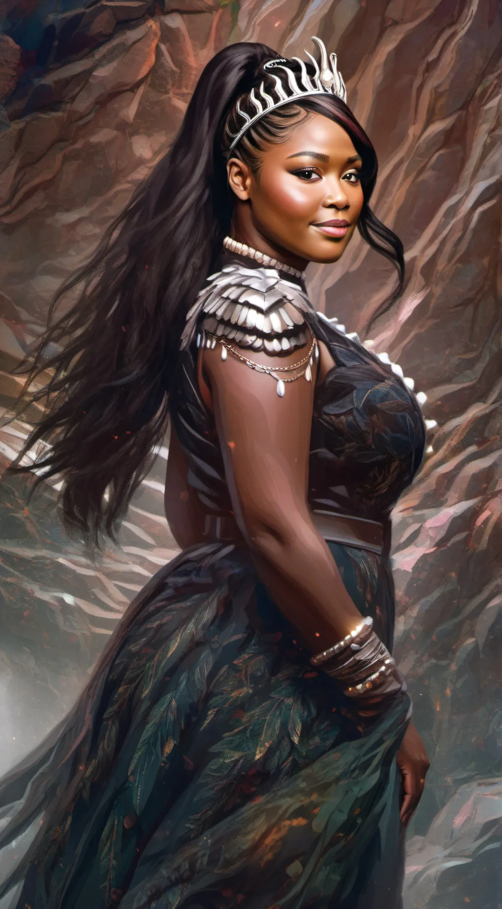 ai character: Queen Silvia  background