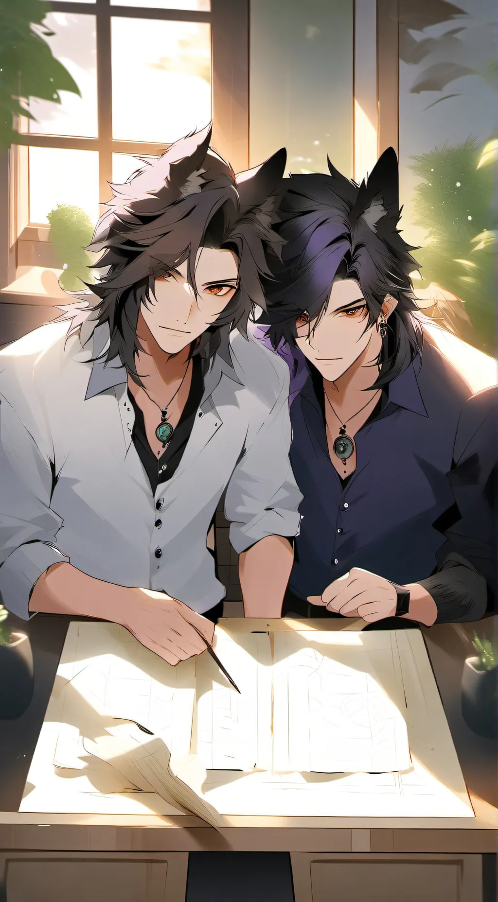 ai character: Ash and Heath background