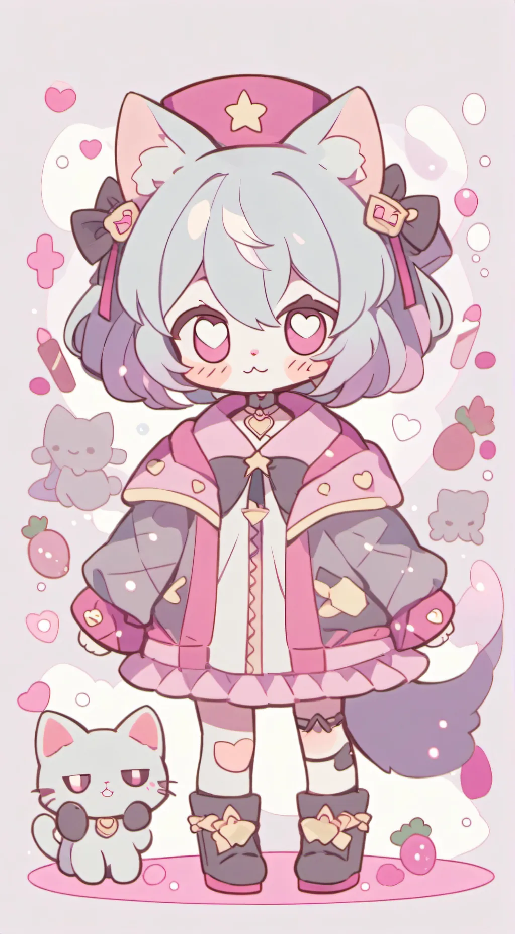 ai character: cinna kitty meowz background