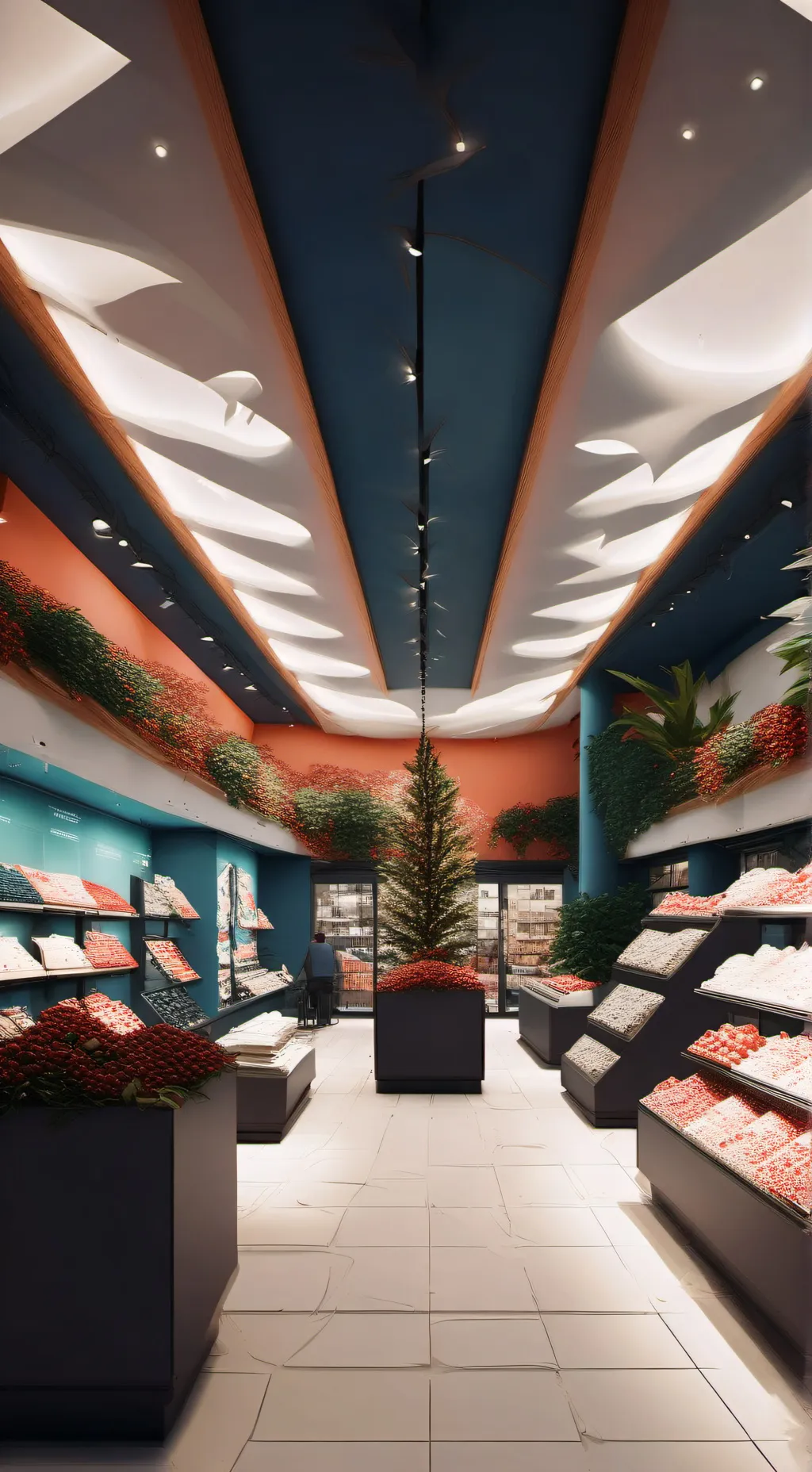 ai character: magasin  background